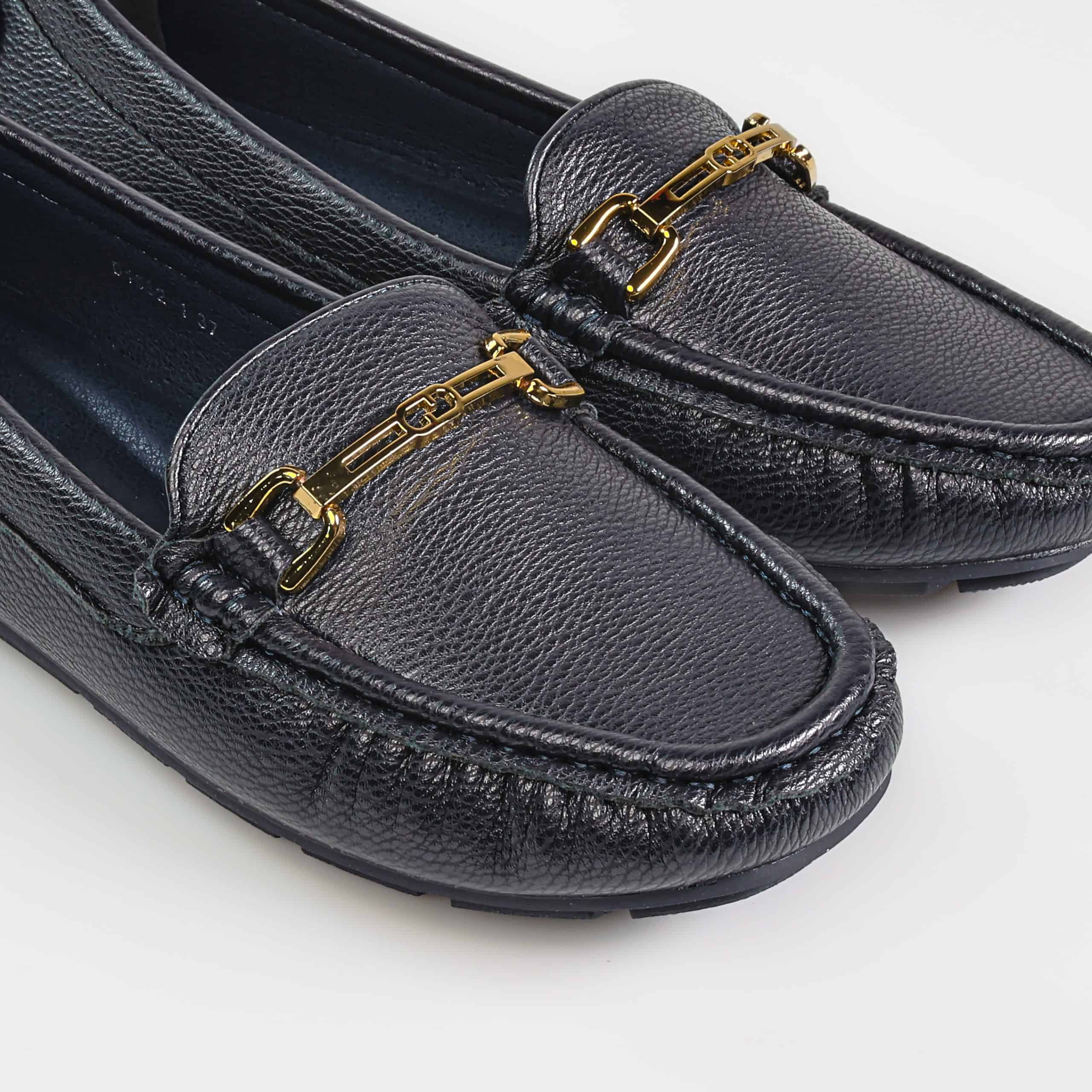 Fibre – Mocassins confortables en Bleu.