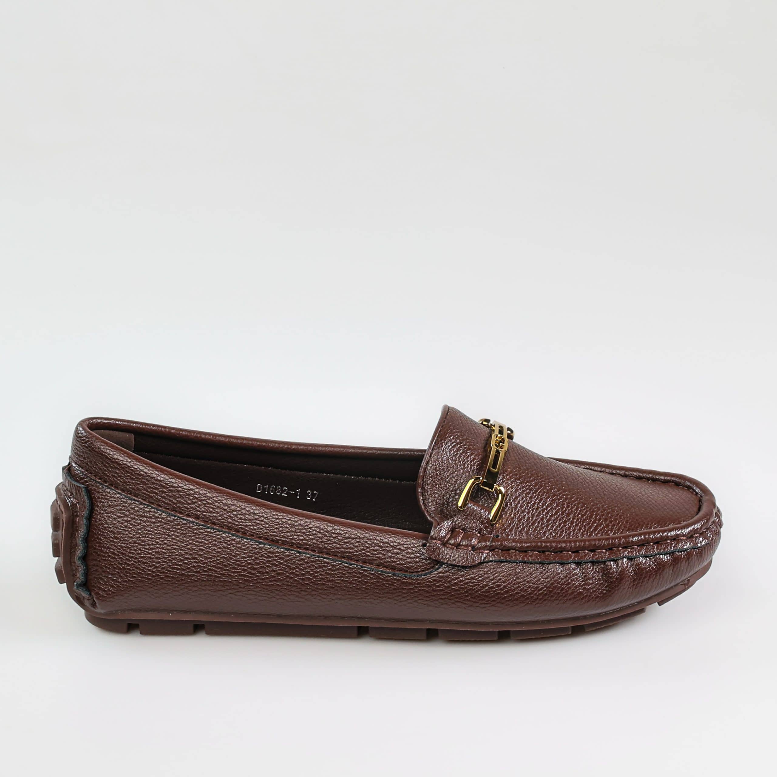 Fibre – Mocassins confortables en Coffee.