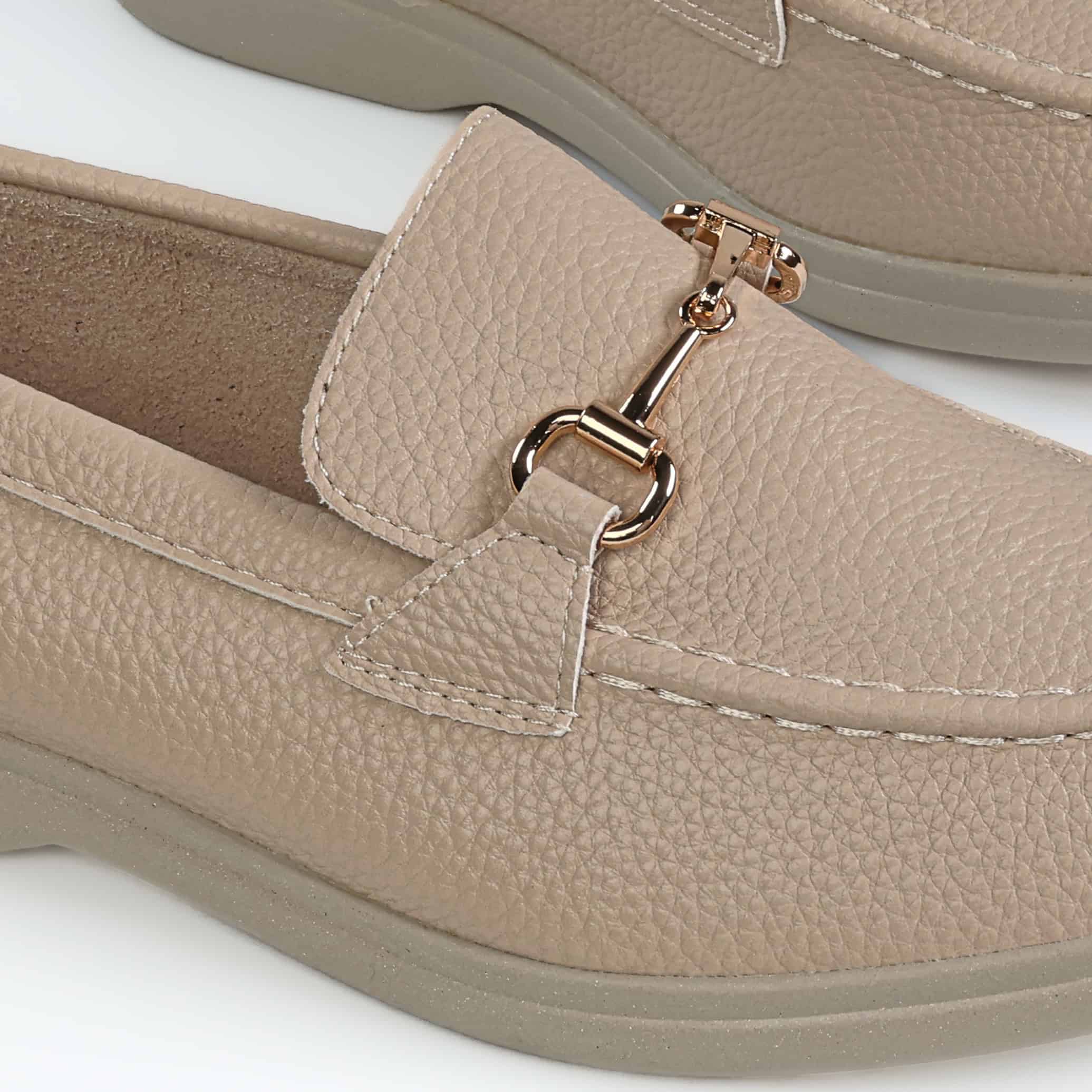 Passage – Mocassins Femmes en Beige.