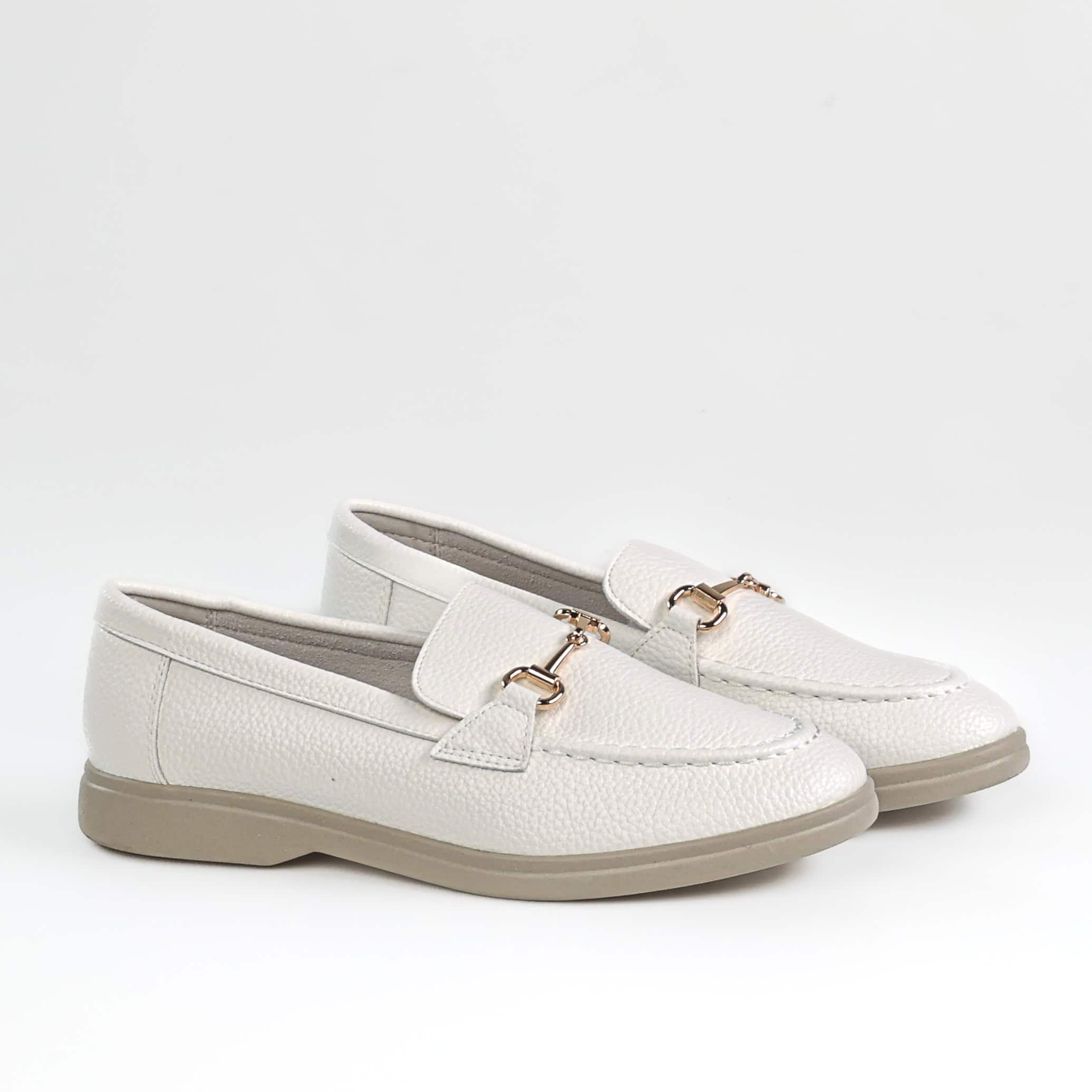 Passage – Mocassins Femmes en Blanc.