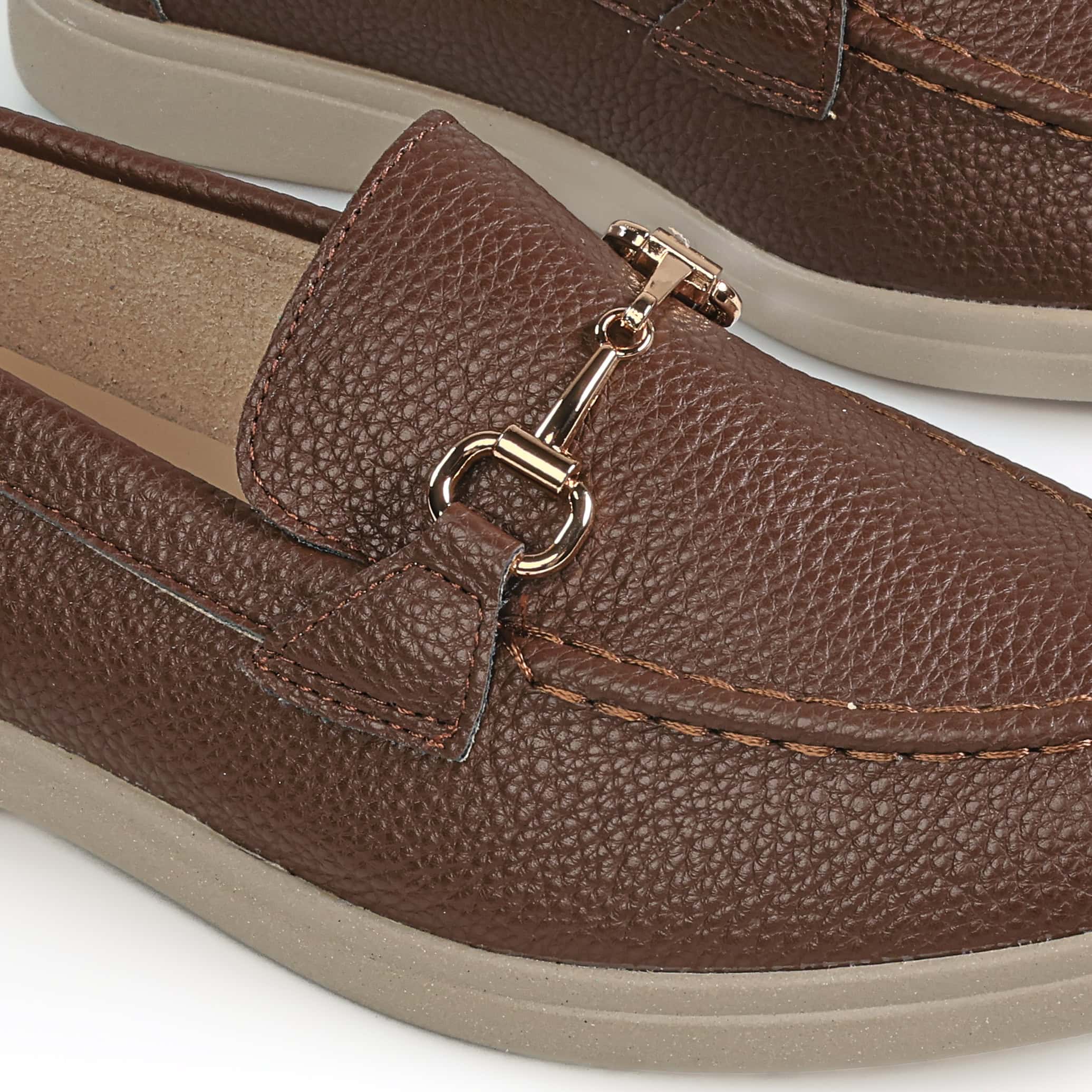 Passage – Mocassins Femmes en Coffee.