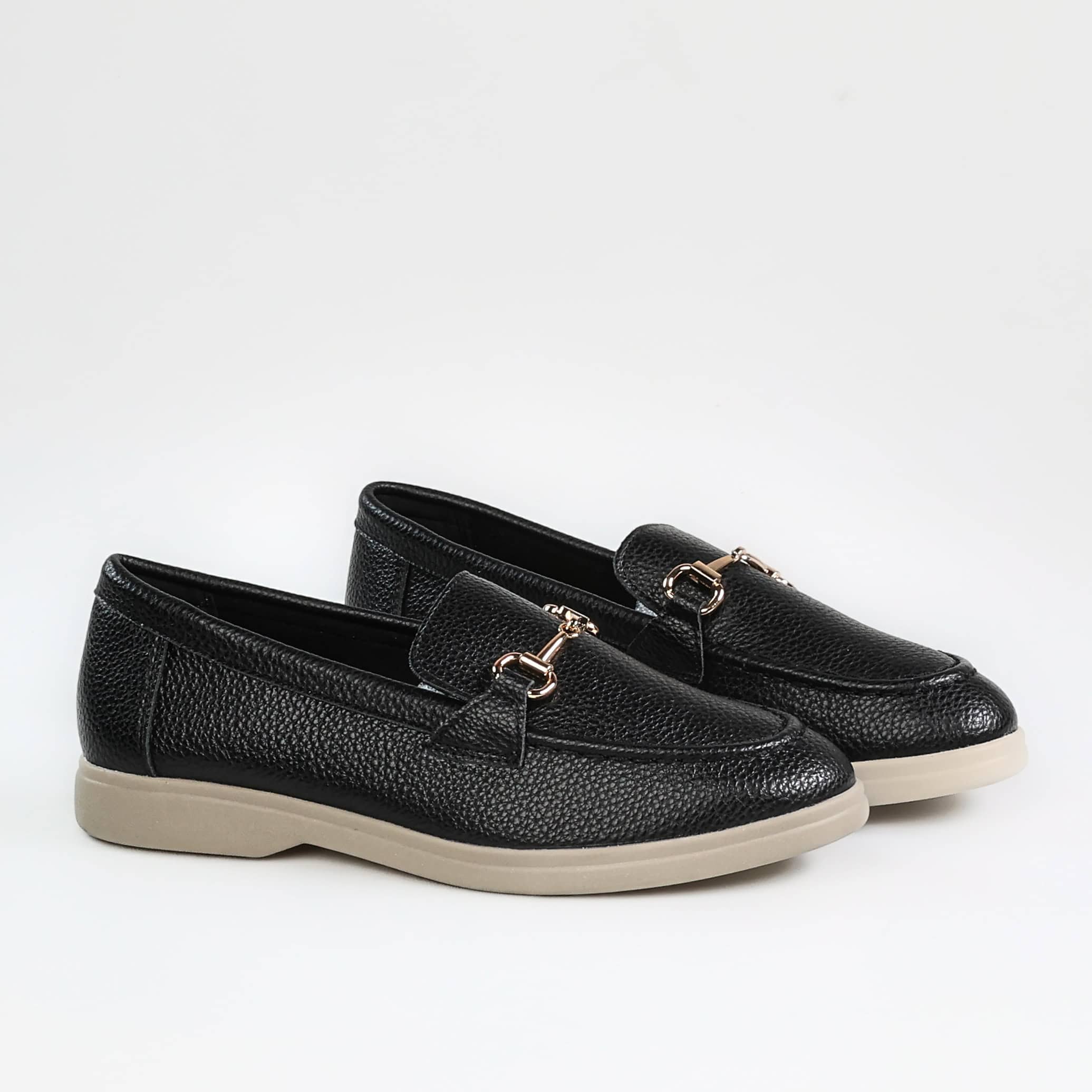 Passage – Mocassins Femmes en Noir.