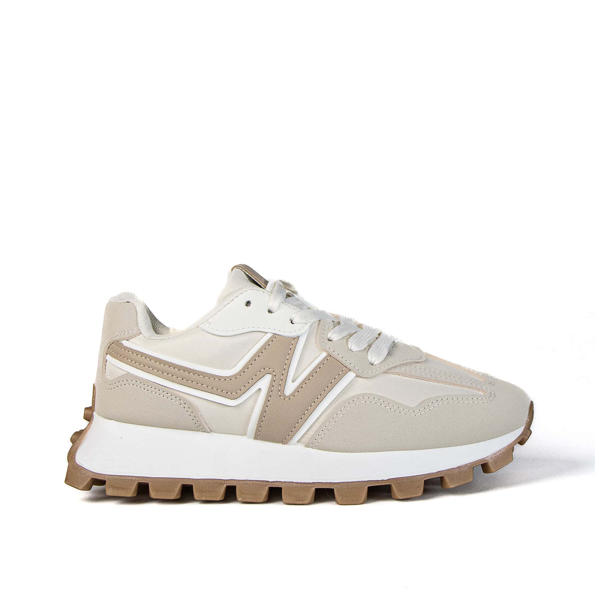 VANESSA – Baskets femmes en Beige.