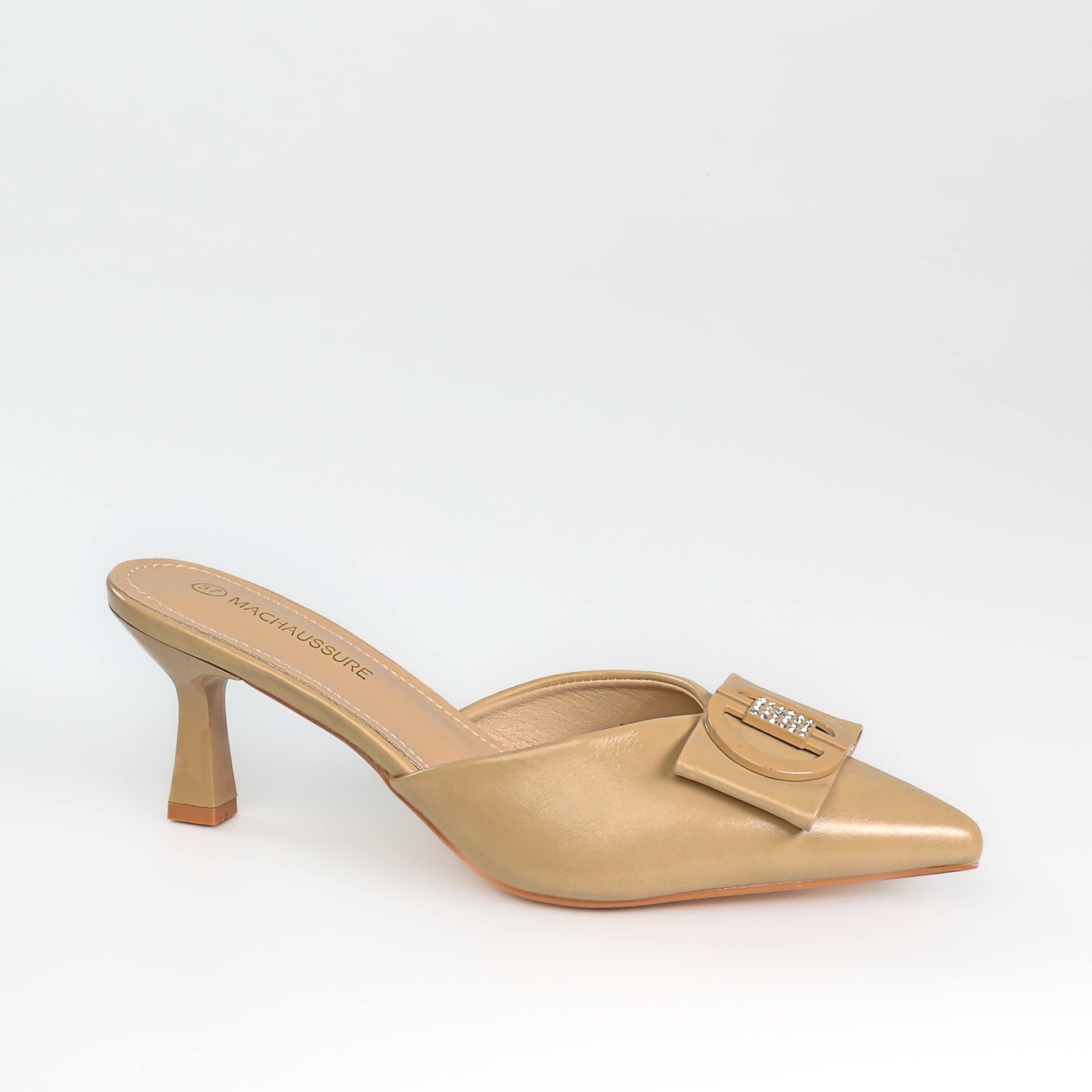 ZED – Mules demi talon en Beige.