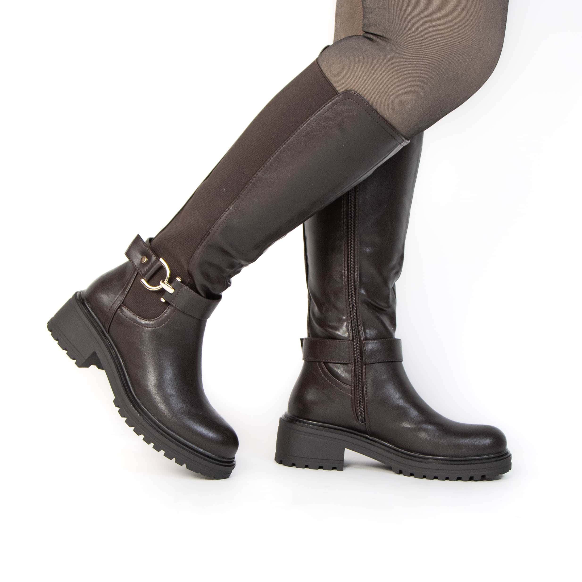 SELESTER – Bottes Femmes en Marron.