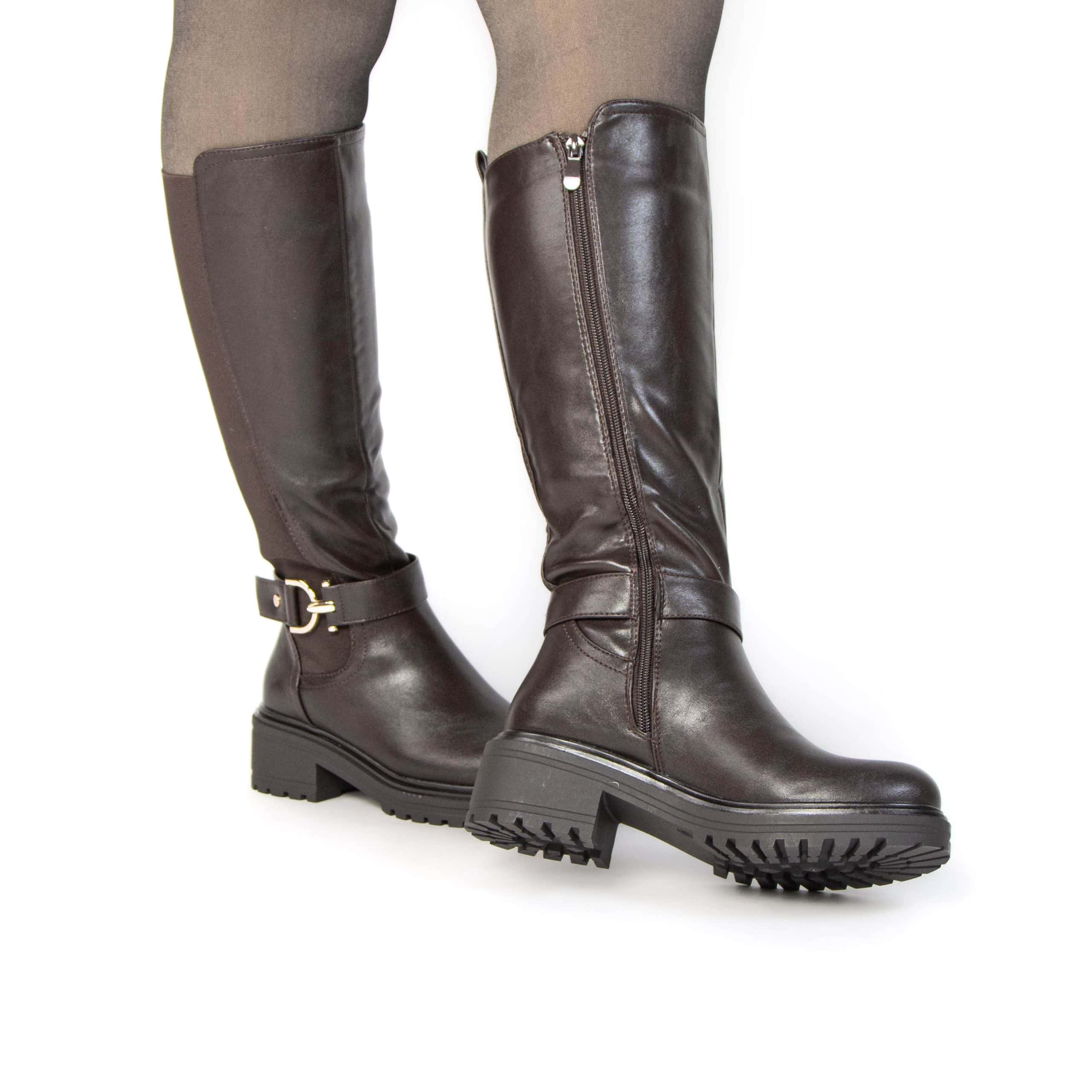 SELESTER – Bottes Femmes en Marron.
