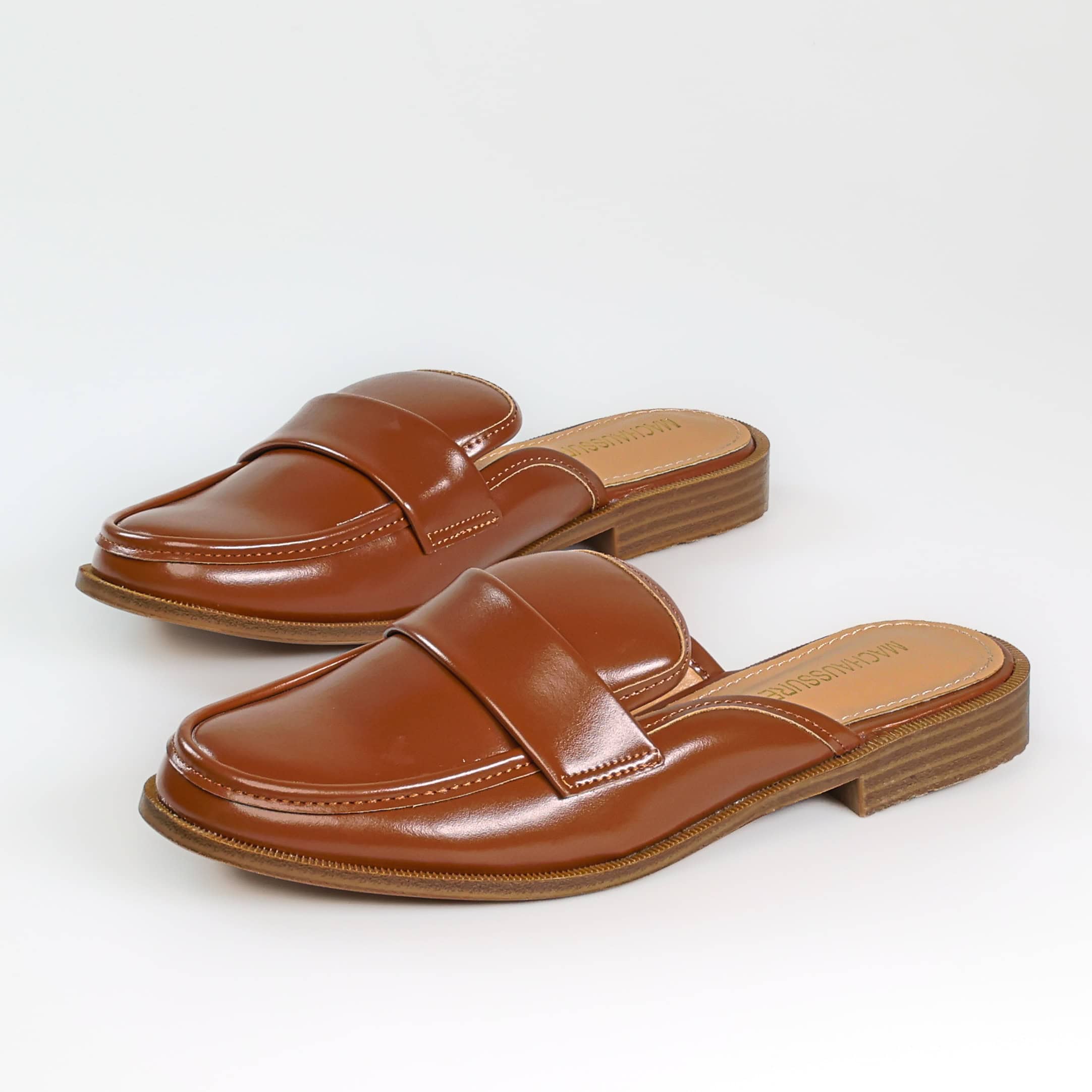 Stèle – Mules femmes en Camel.