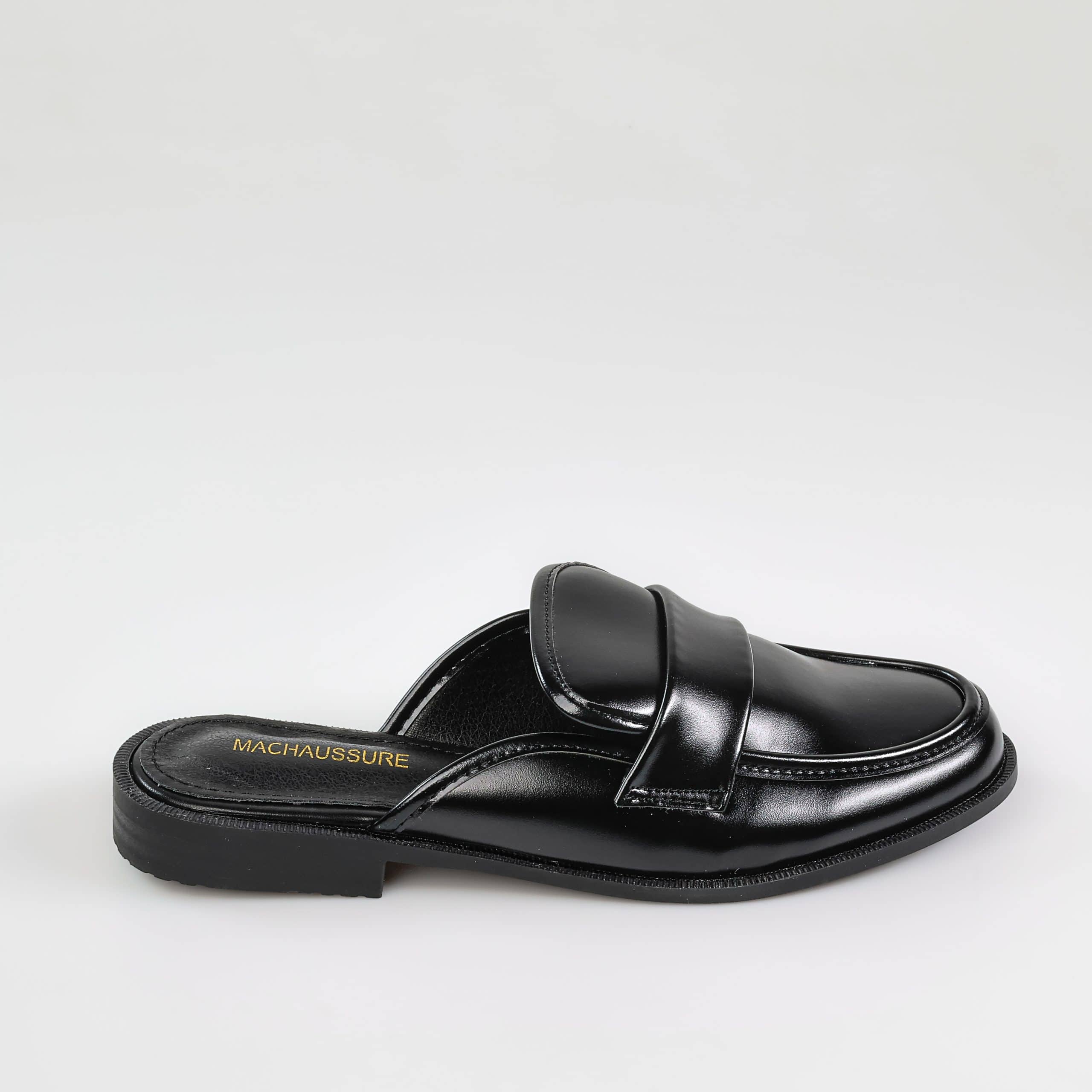 Stèle – Mules femmes en Noir.