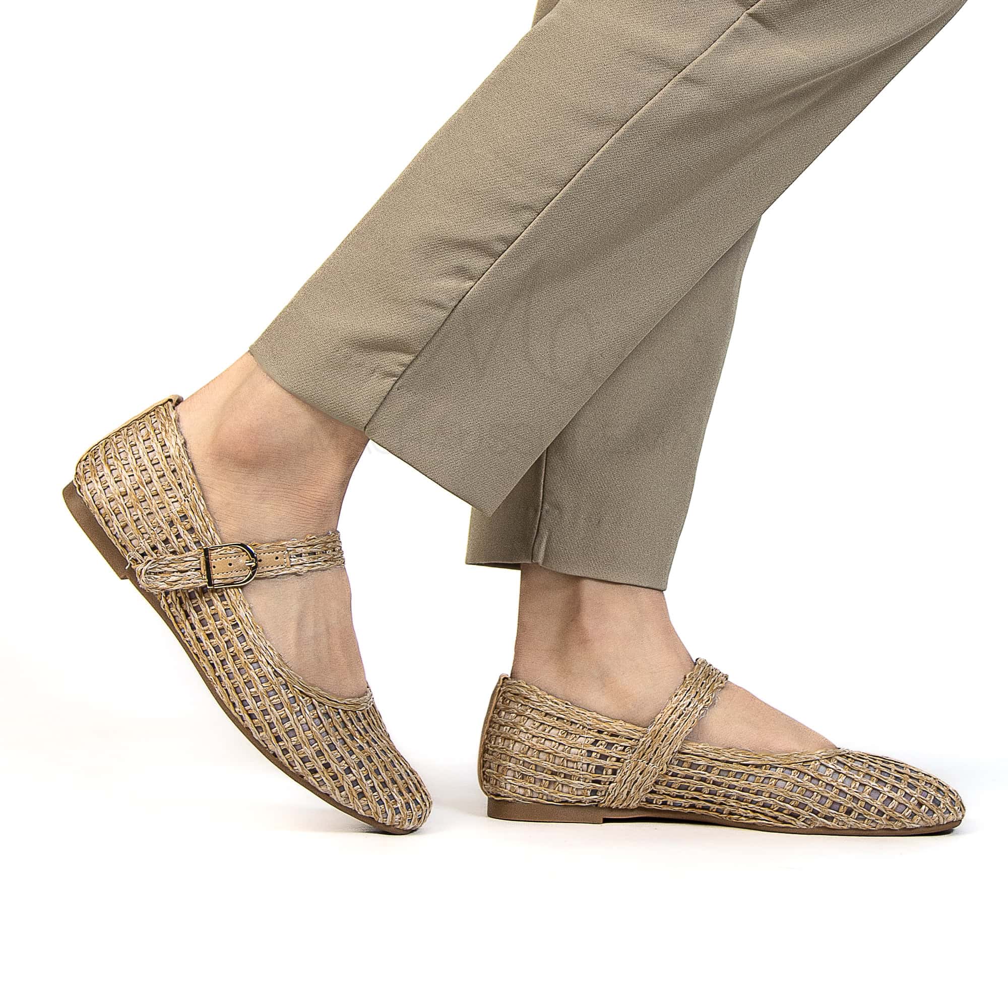 Suhaila - Ballerines Femmes en Kaki.