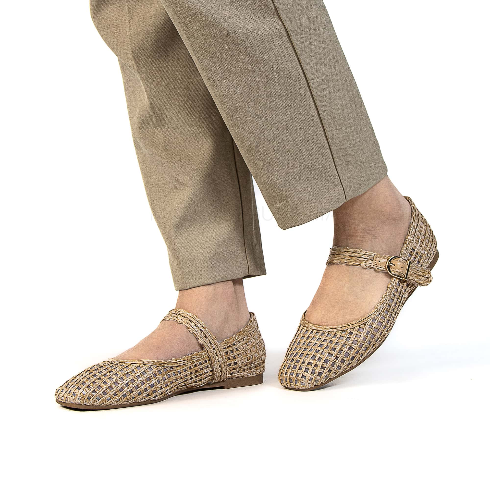 Suhaila - Ballerines Femmes en Kaki.