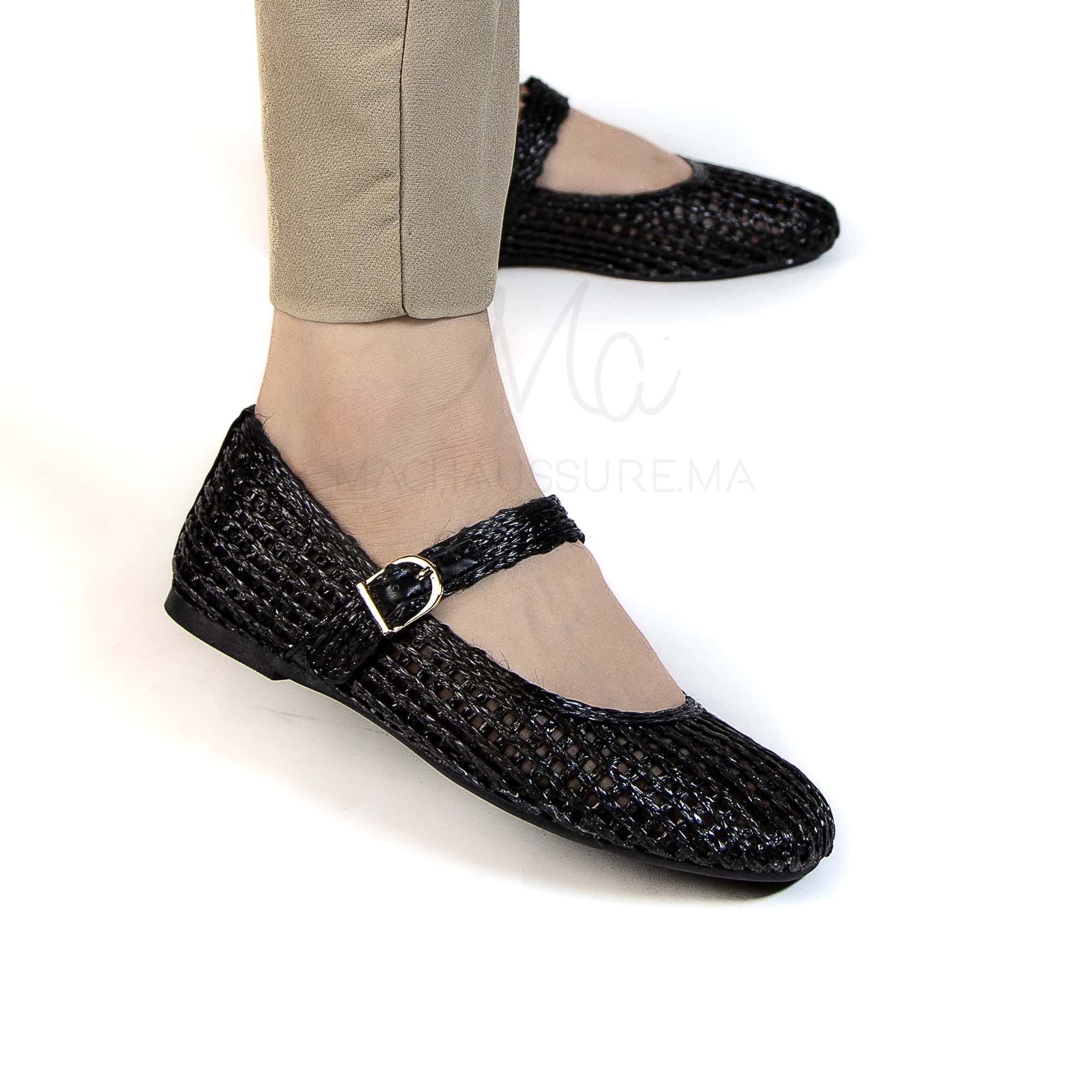 Suhaila - Ballerines Femmes en Noir.