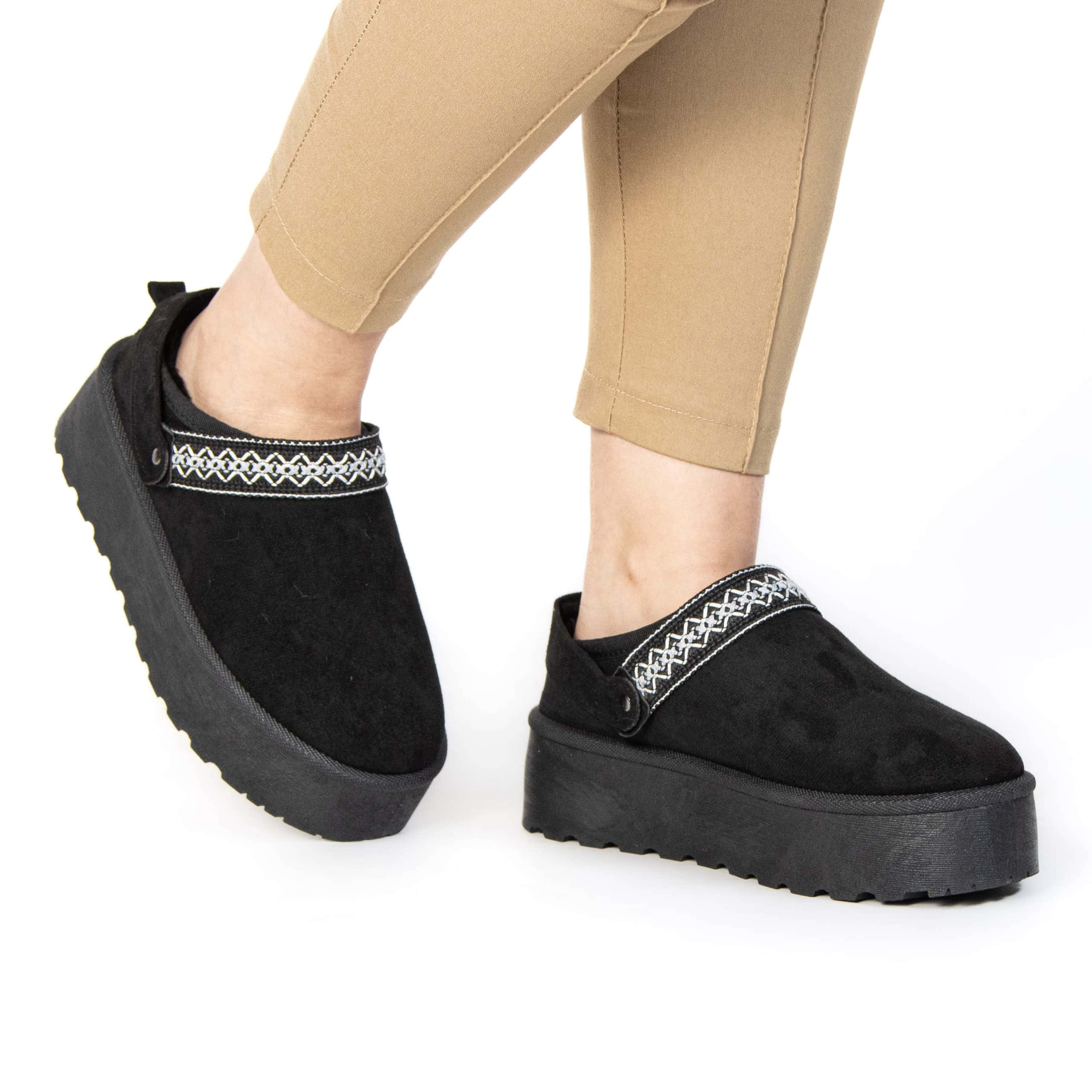 Shaggy – Chaussons à plateforme en Noir.