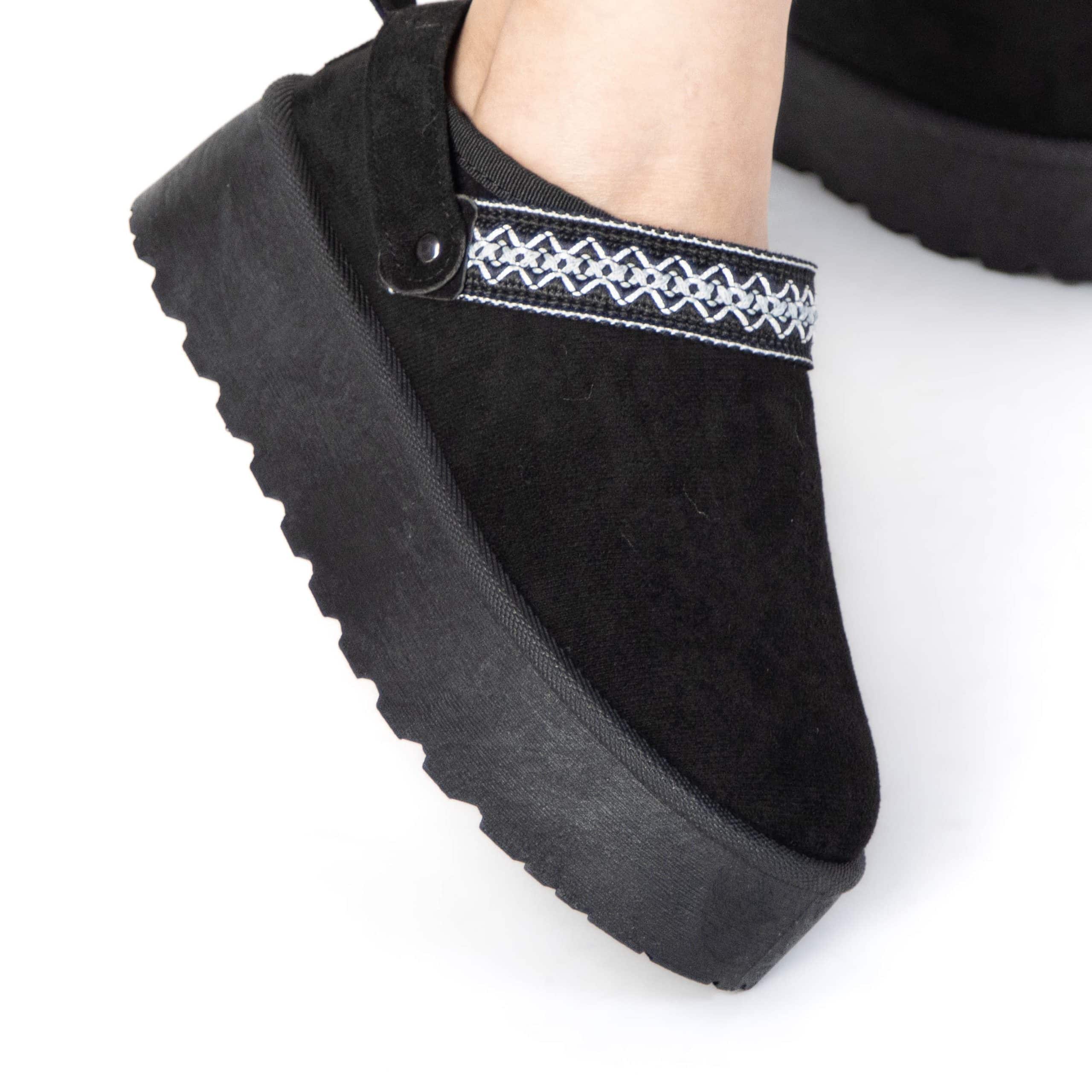 Shaggy – Chaussons à plateforme en Noir.