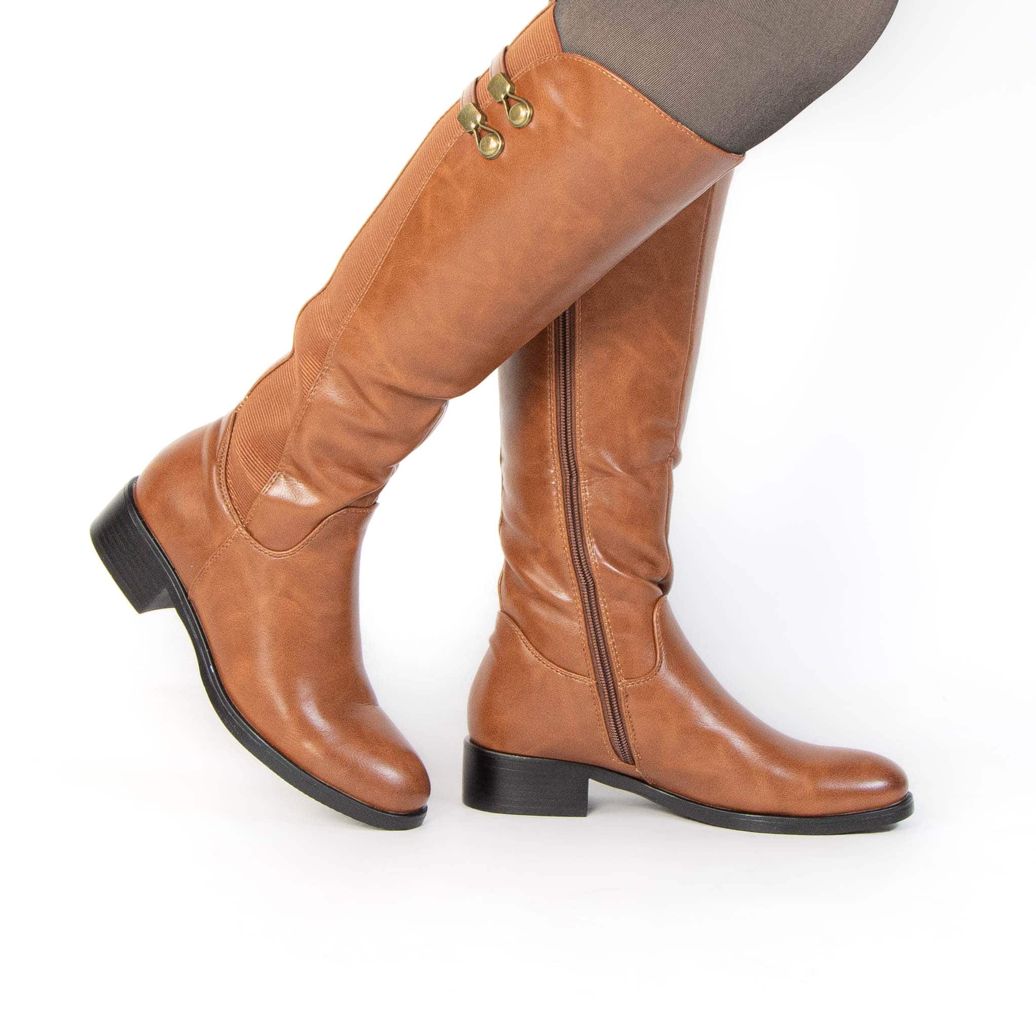 MARY – Bottes Femmes en Tabac.