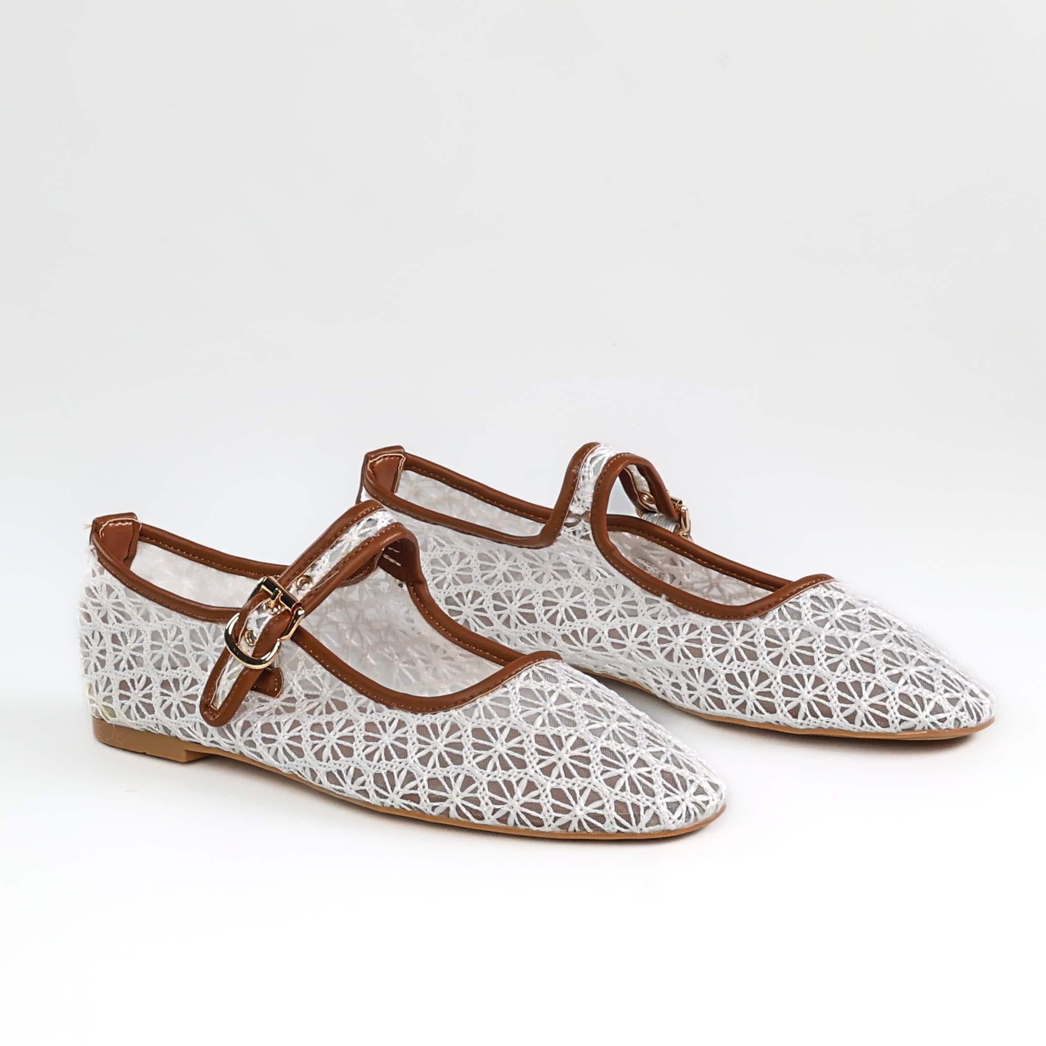 Axe – Ballerines Femmes en Blanc.