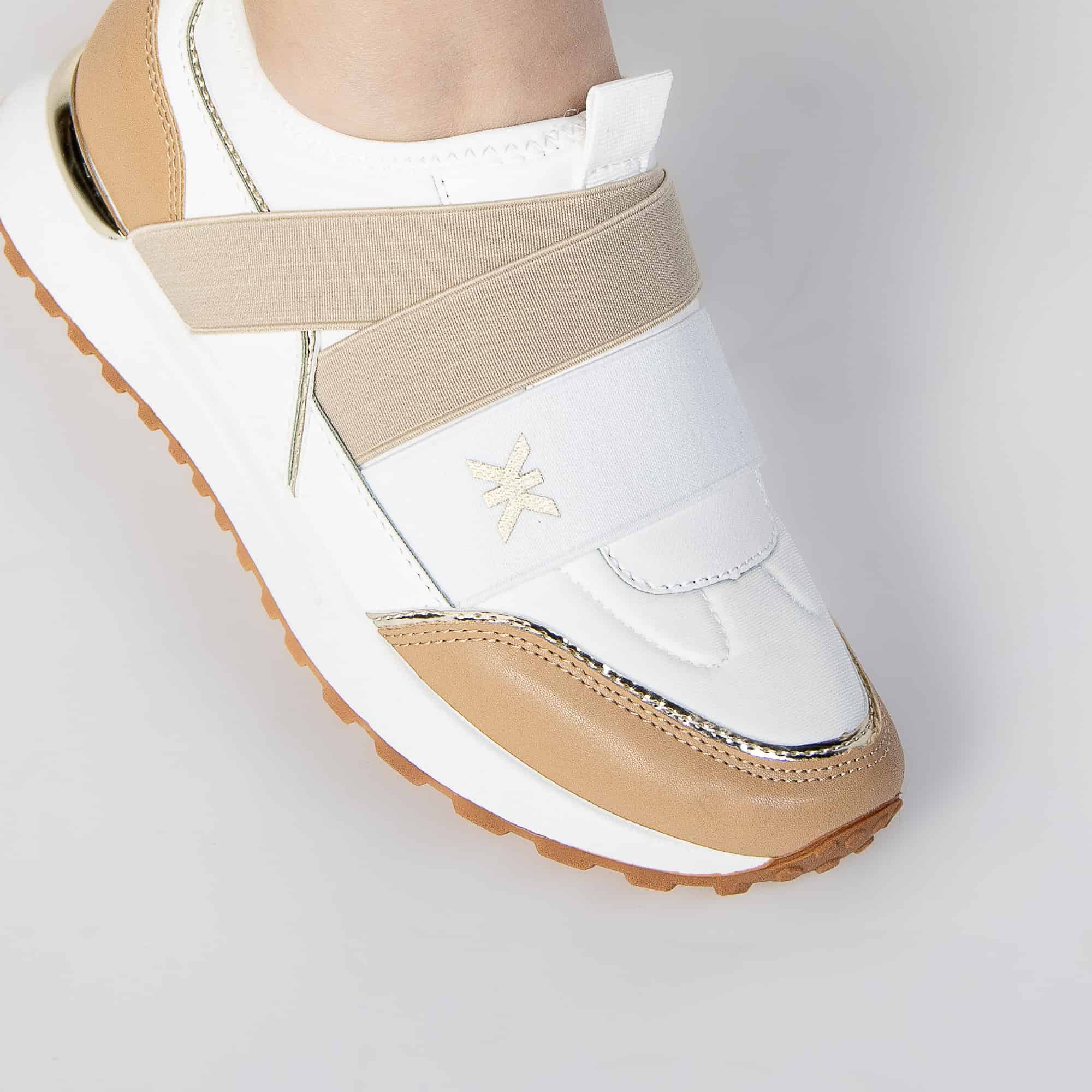 Melvine - Baskets Femmes en Kaki.