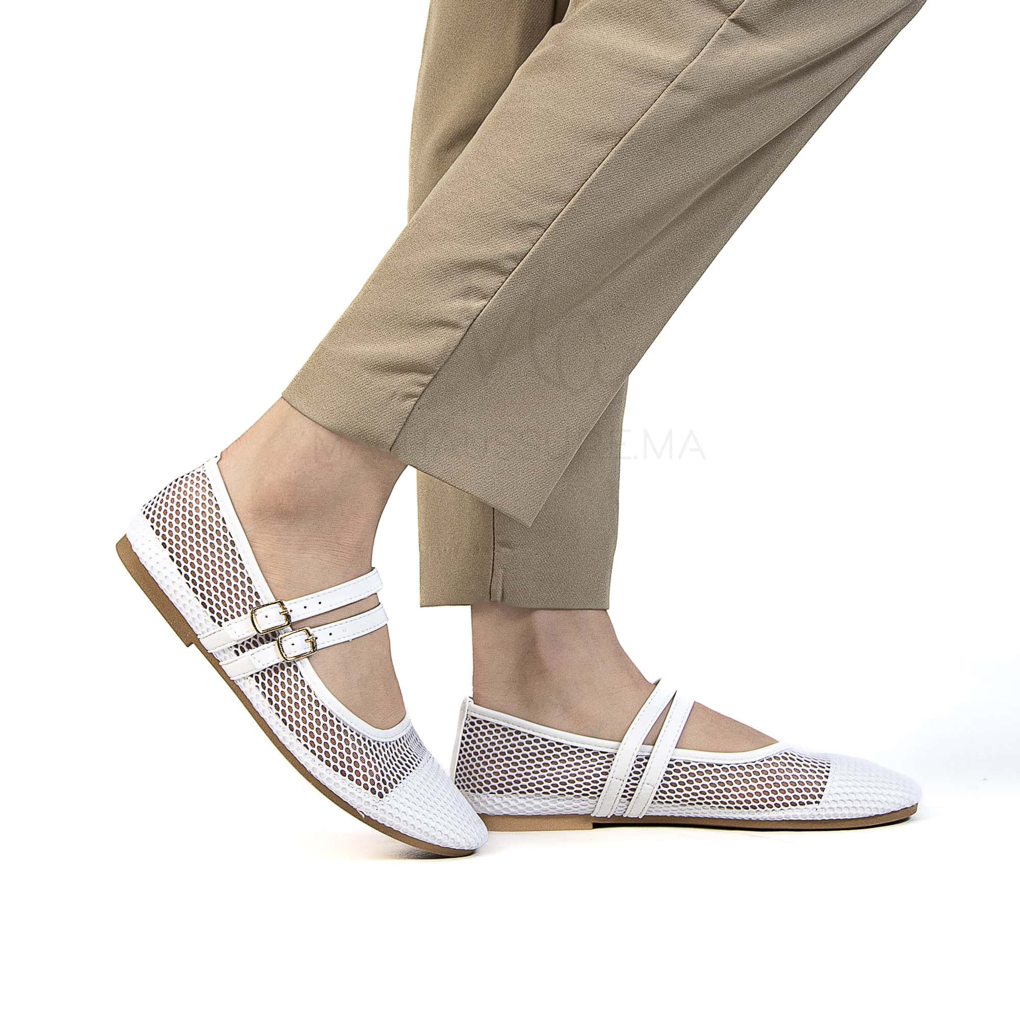 Marha – Ballerines Femmes en Blanc.