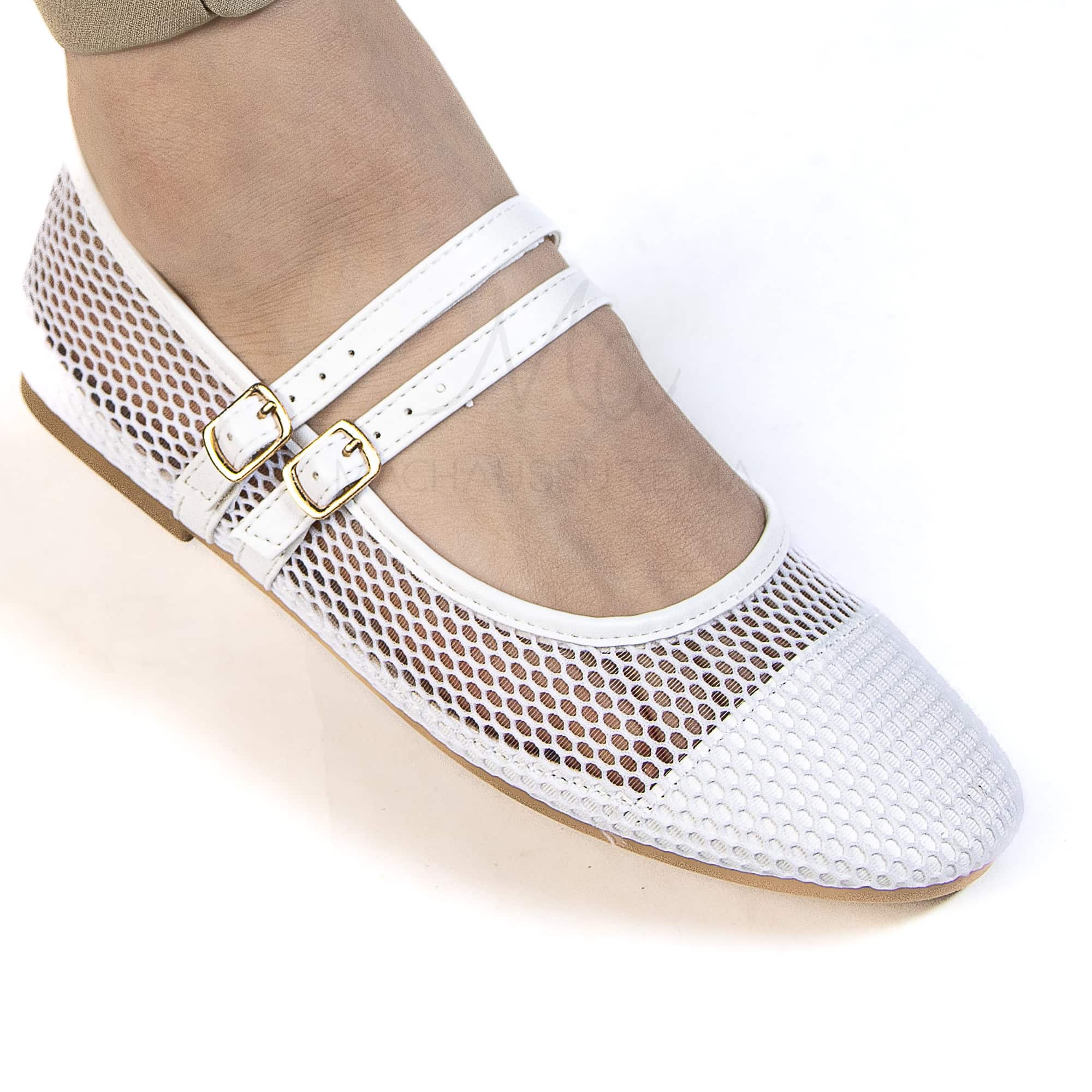 Marha – Ballerines Femmes en Blanc.