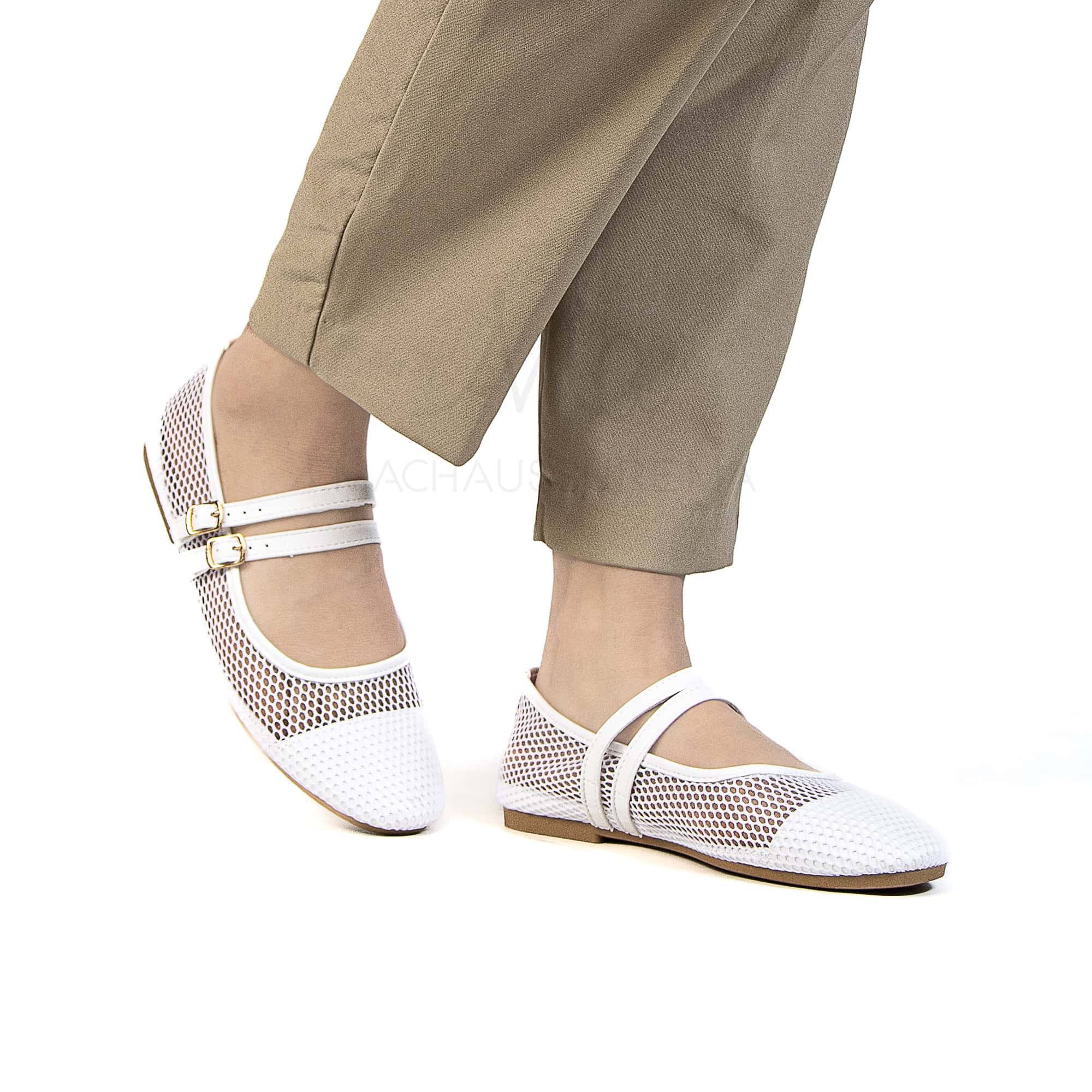 Marha – Ballerines Femmes en Blanc.
