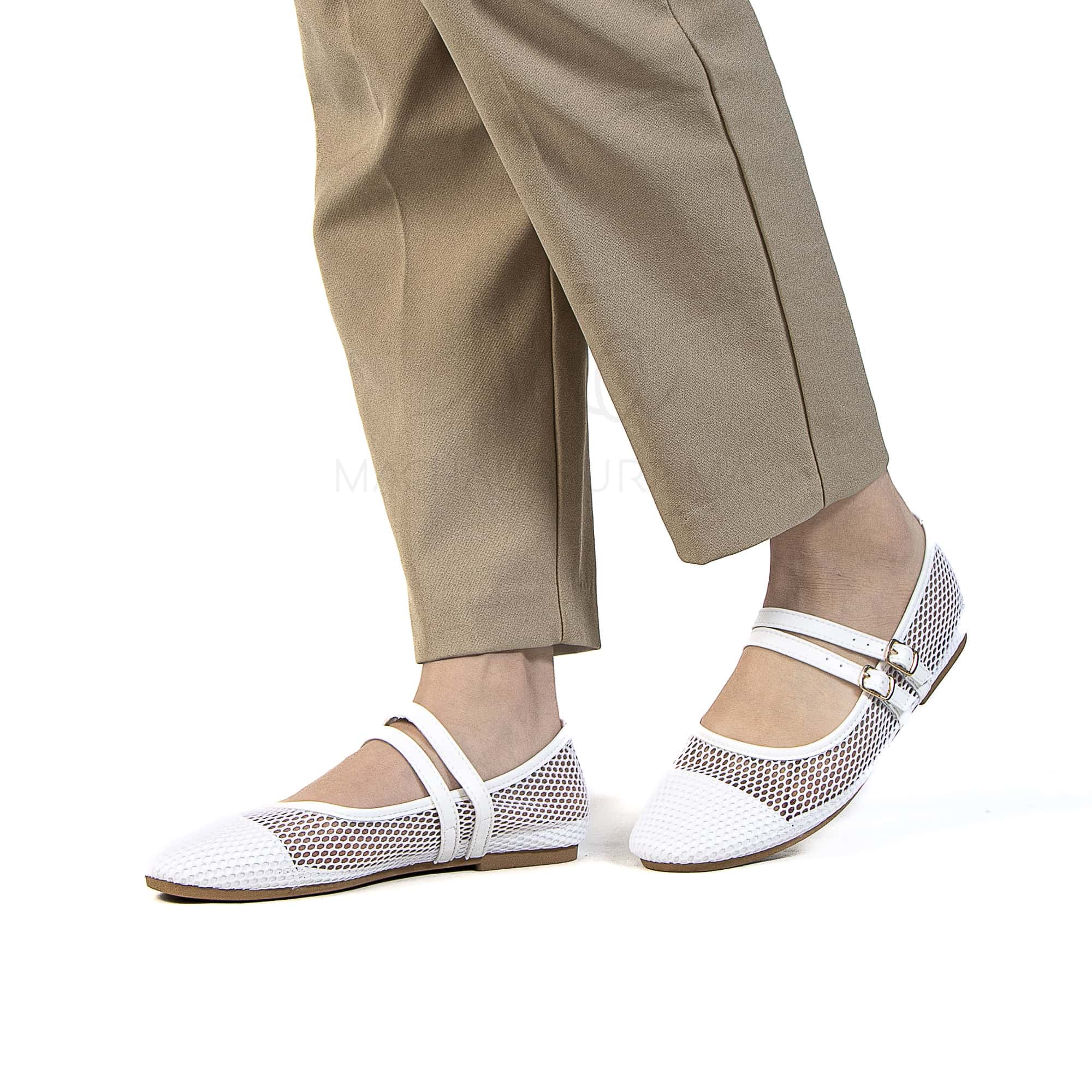 Marha – Ballerines Femmes en Blanc.