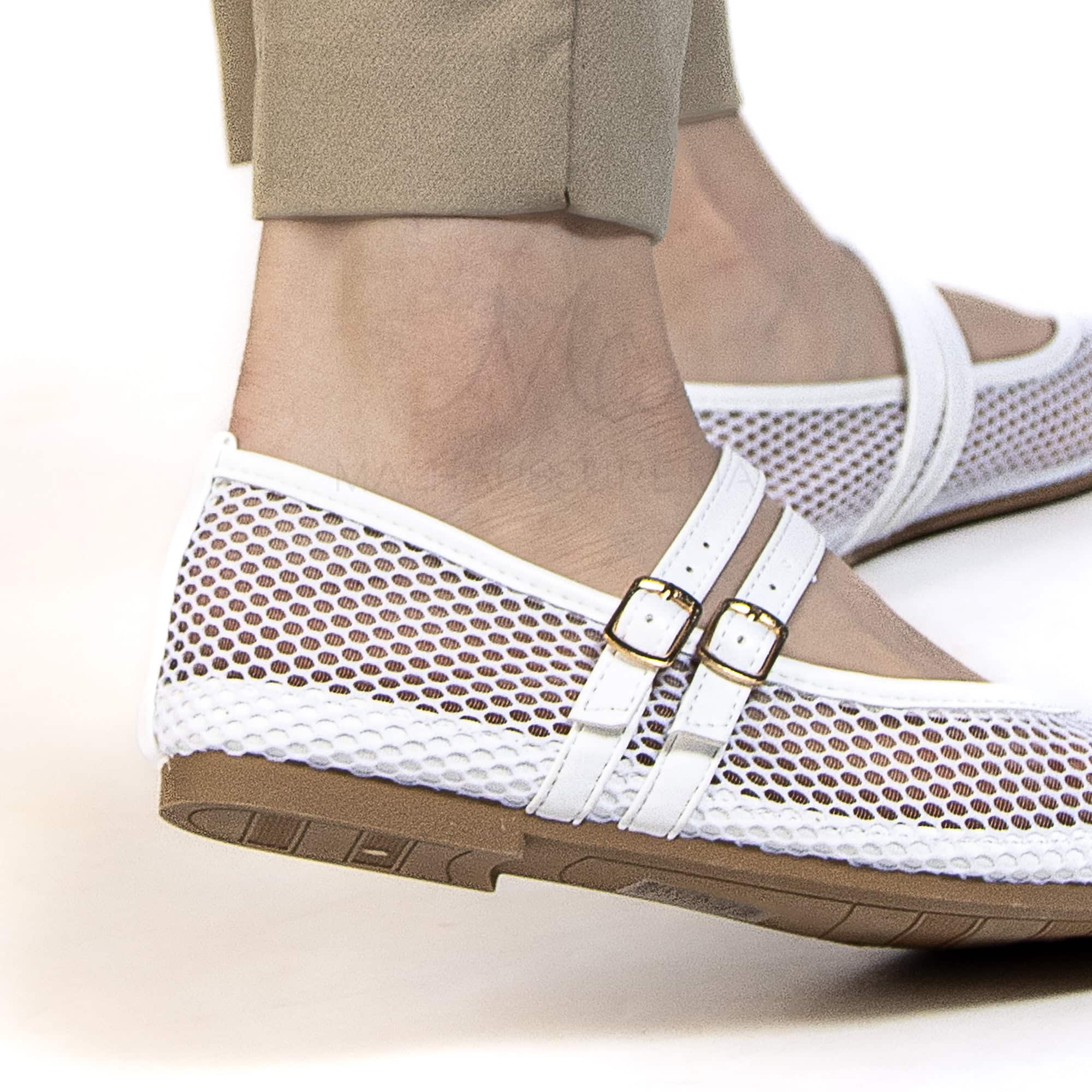 Marha – Ballerines Femmes en Blanc.