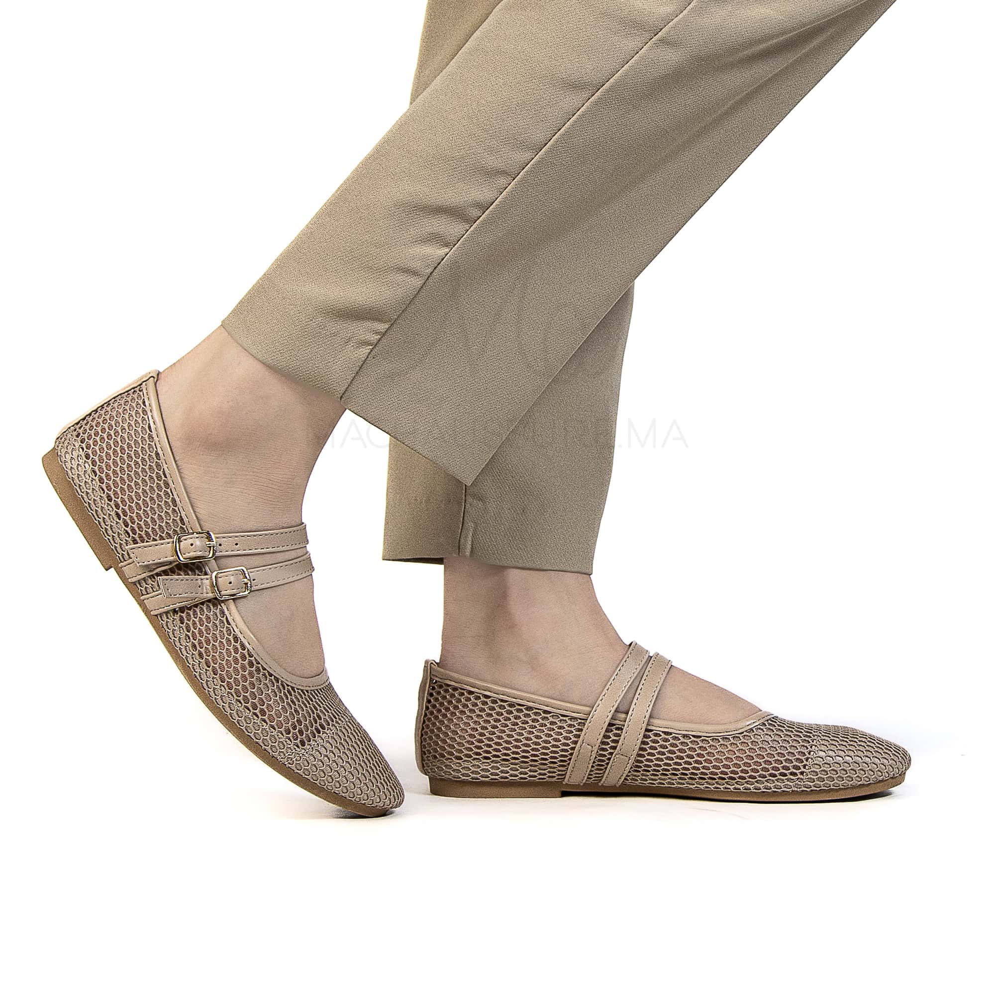 Marha – Ballerines Femmes en Kaki.