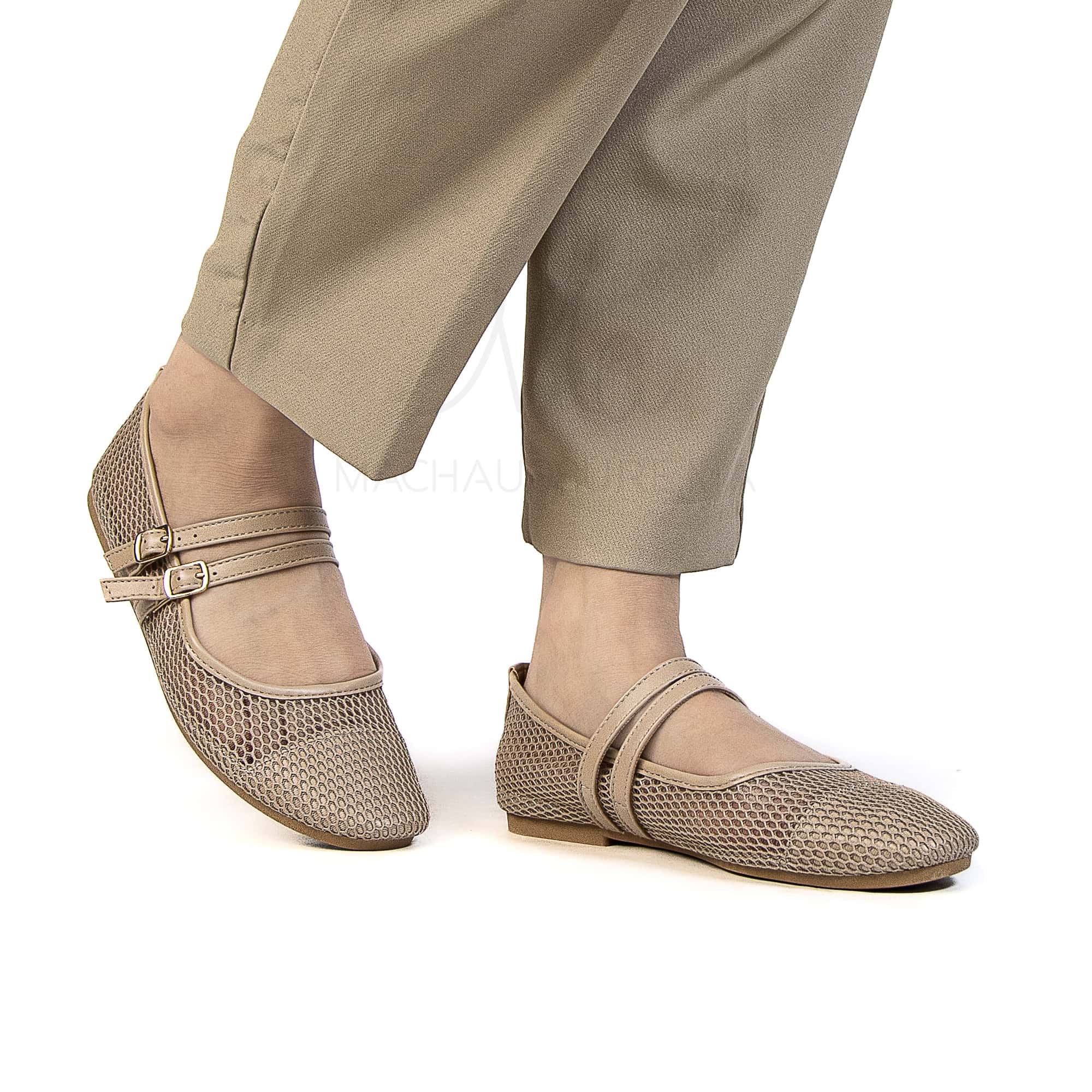 Marha – Ballerines Femmes en Kaki.
