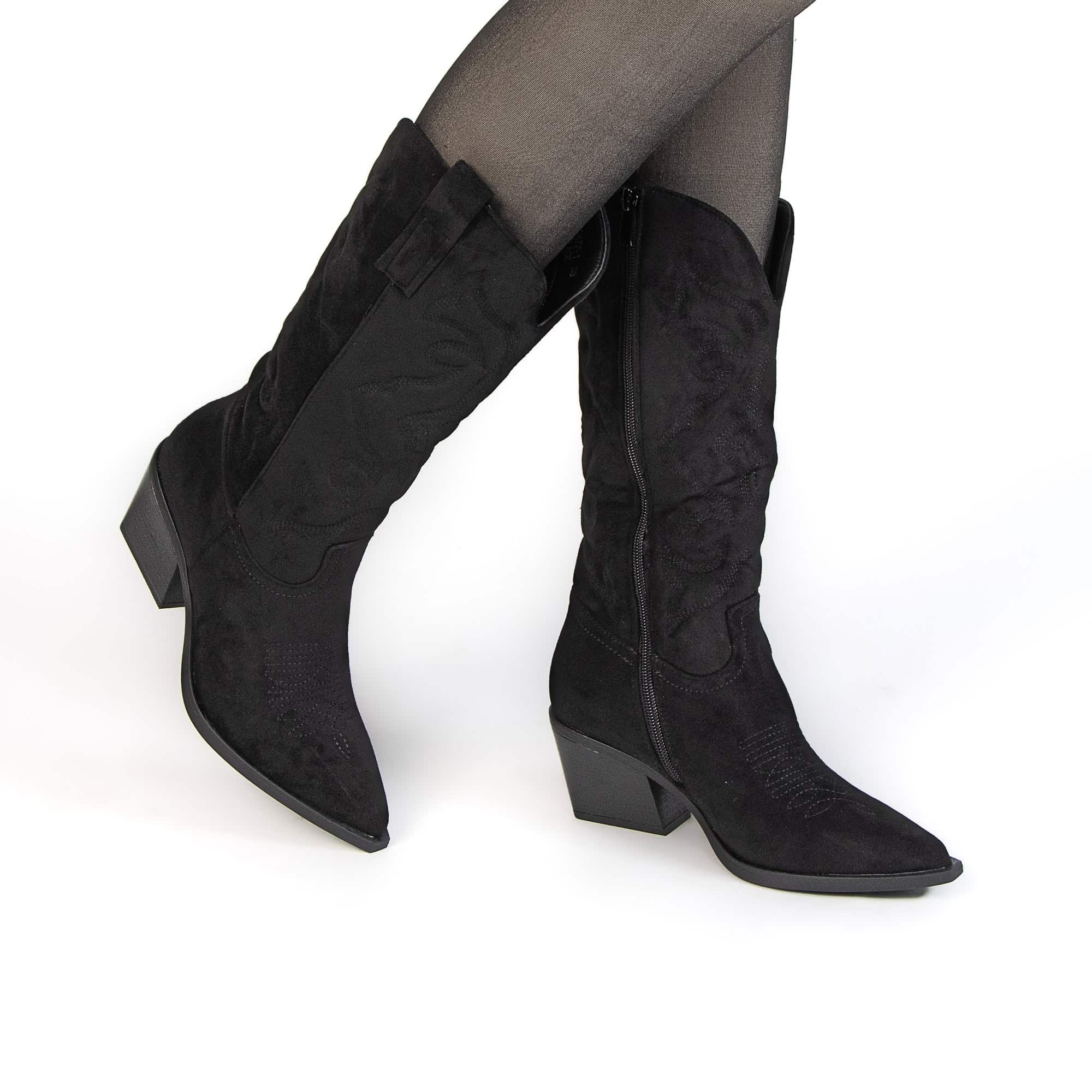 Santiags – Bottes Femmes en Noir.