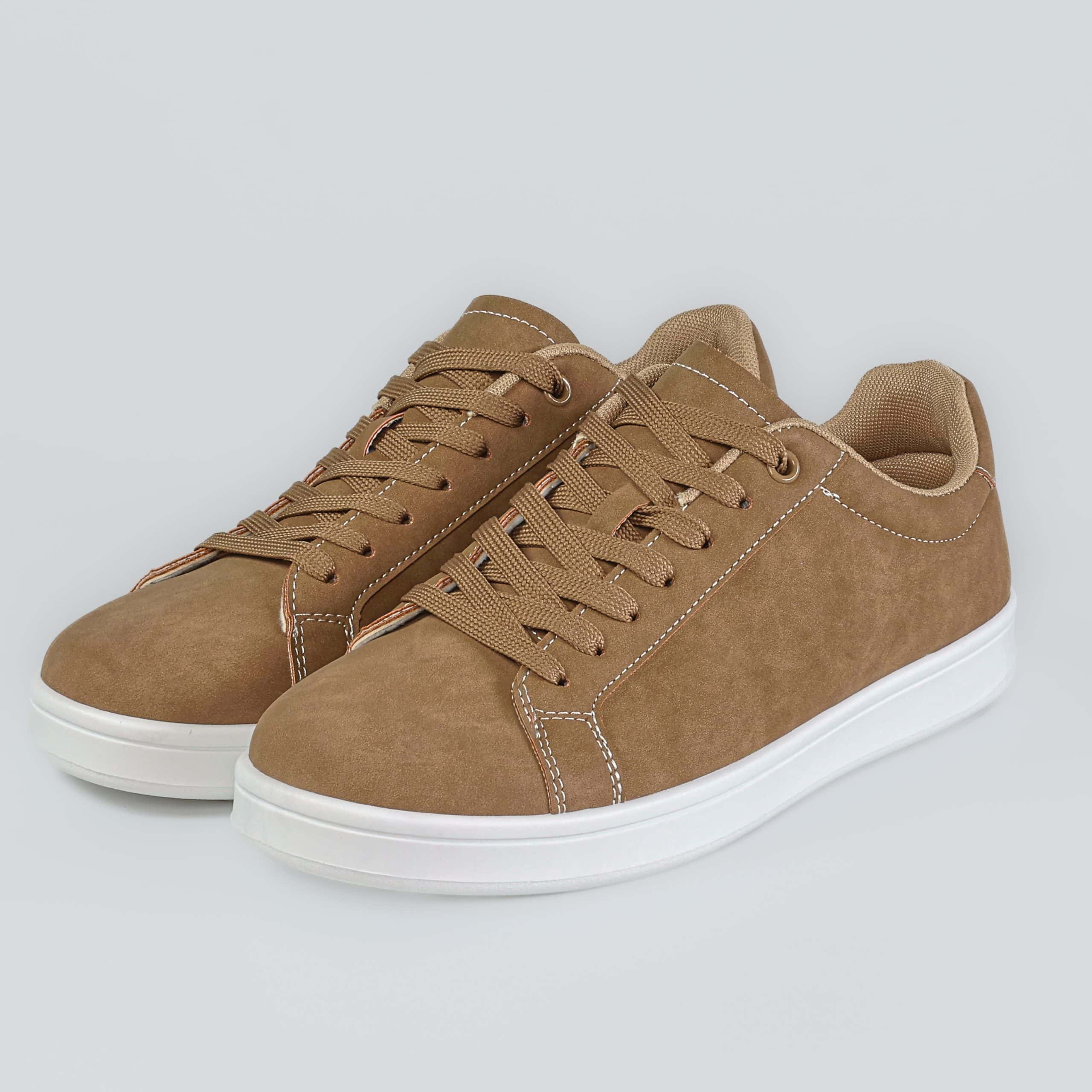 Elliott – Baskets Hommes en Taupe.