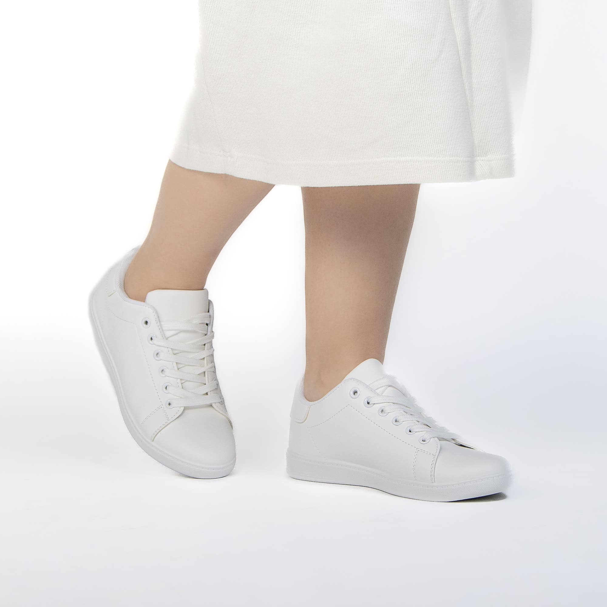 HEDDY - Baskets Basse en Blanc.