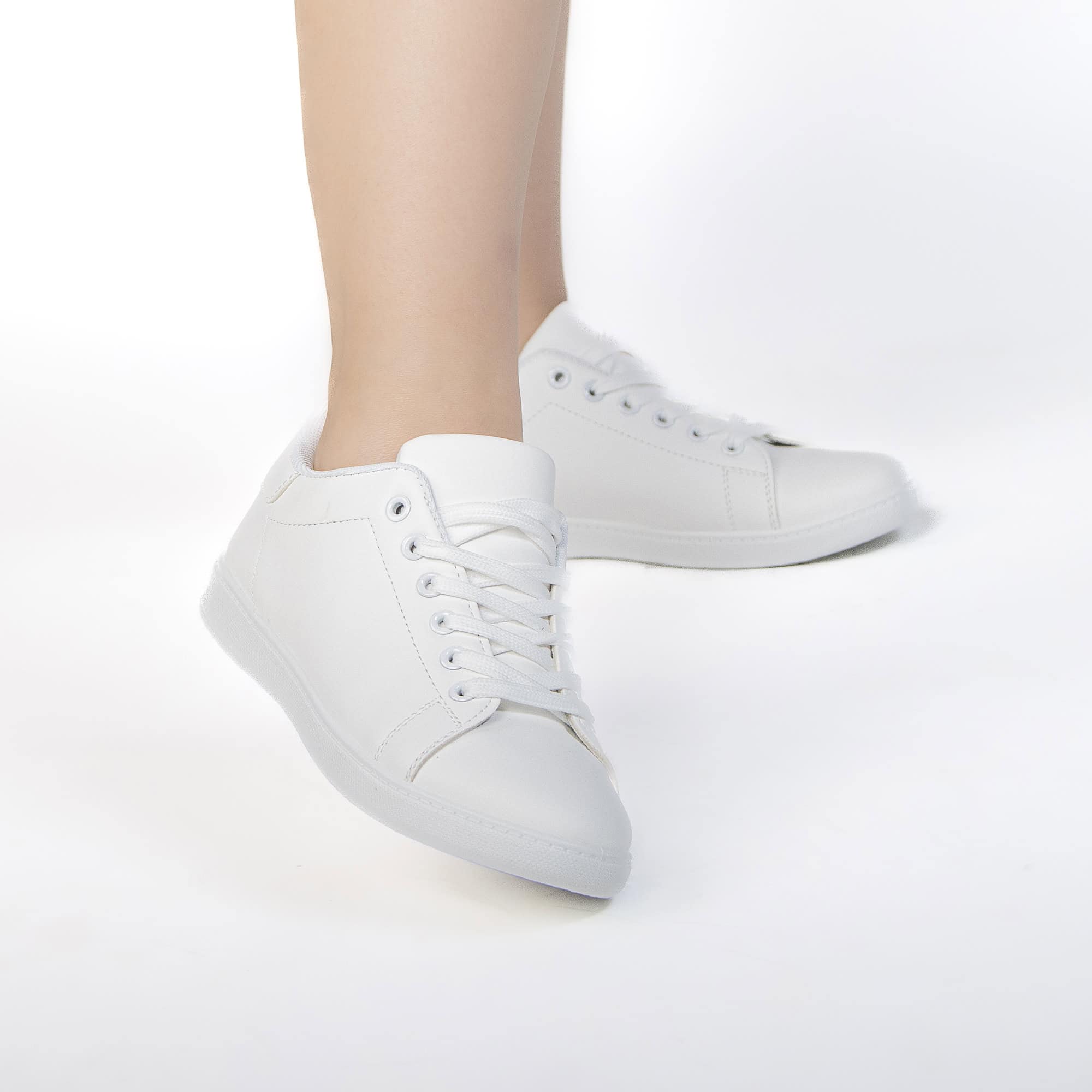 HEDDY - Baskets Basse en Blanc.