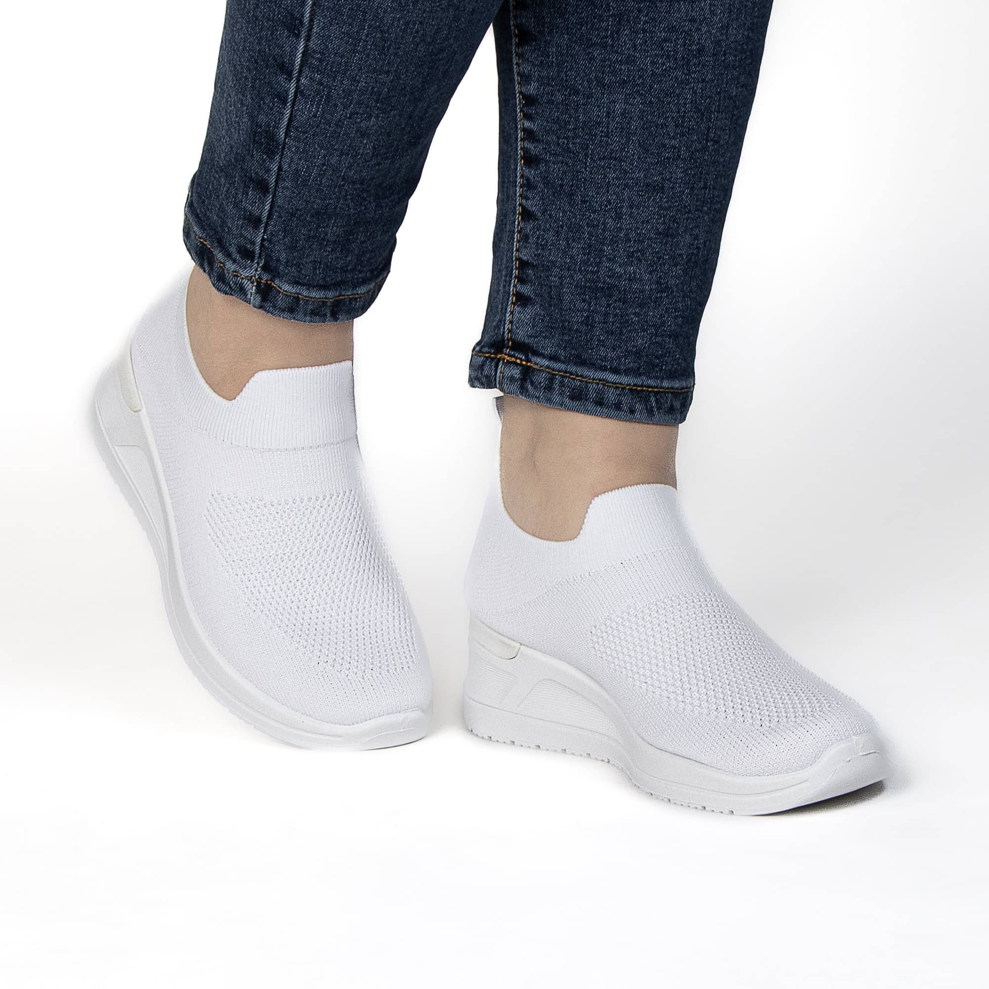 ARIA – Baskets Confort Respirantes en Blanc.