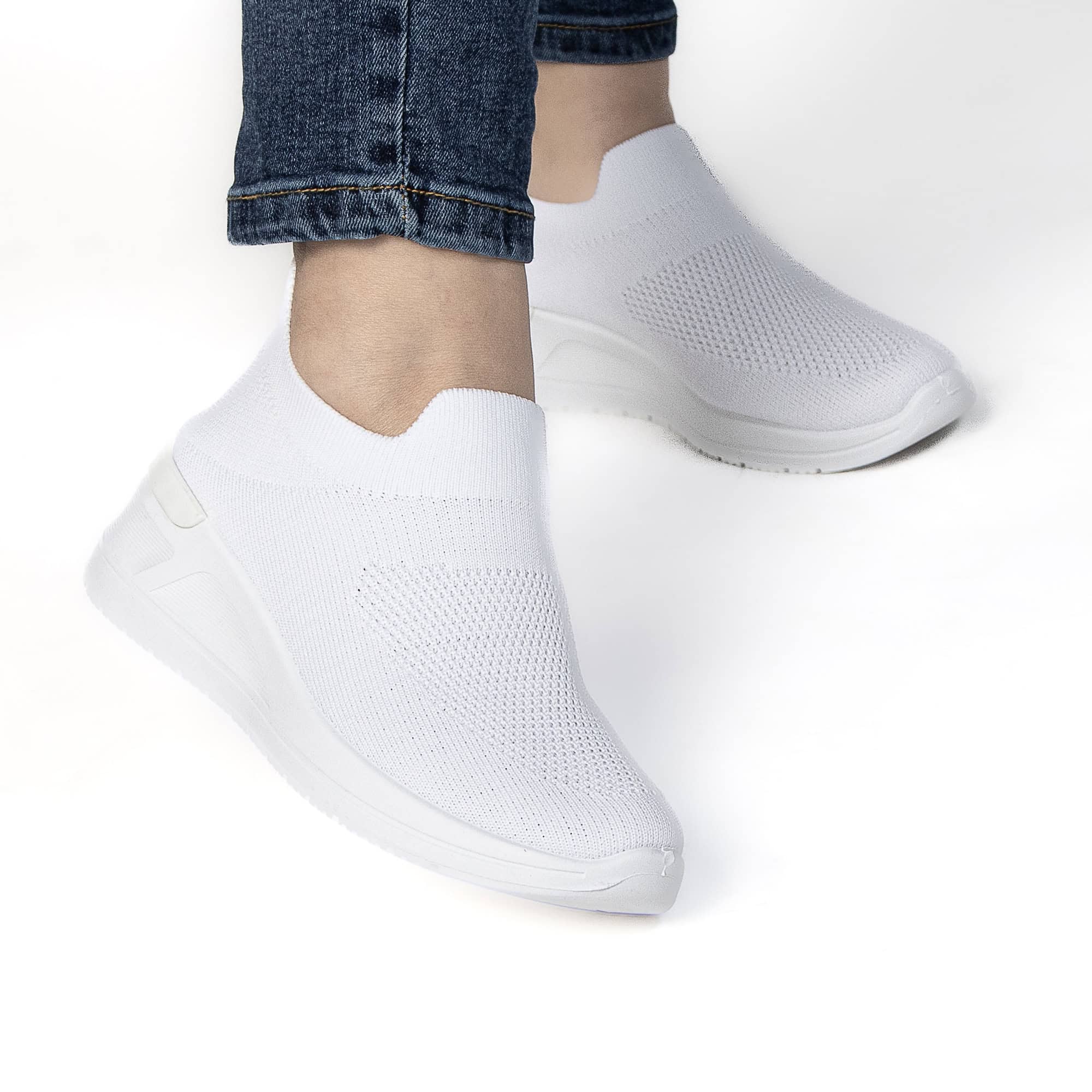 ARIA – Baskets Confort Respirantes en Blanc.