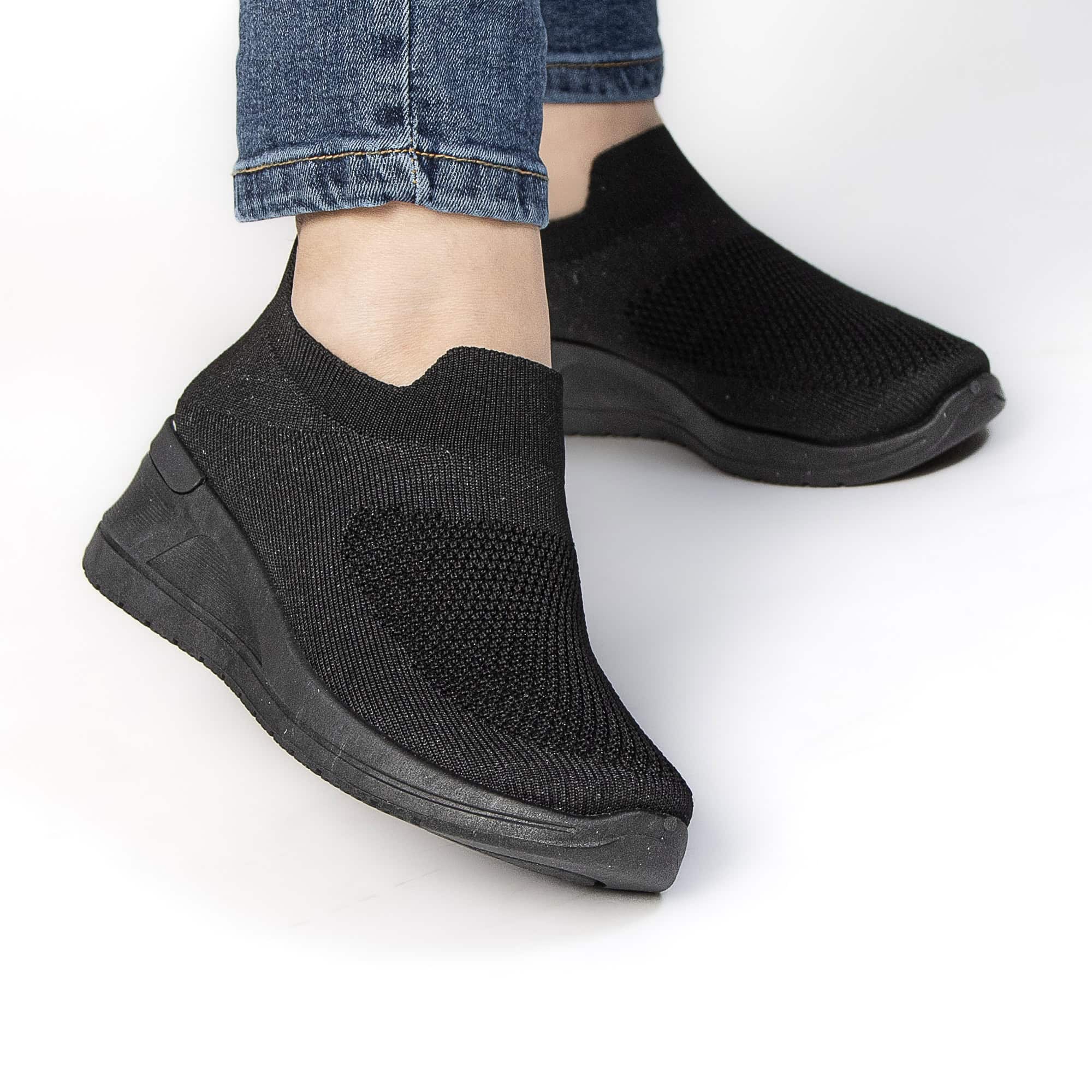 ARIA – Baskets Confort Respirantes en Noir.