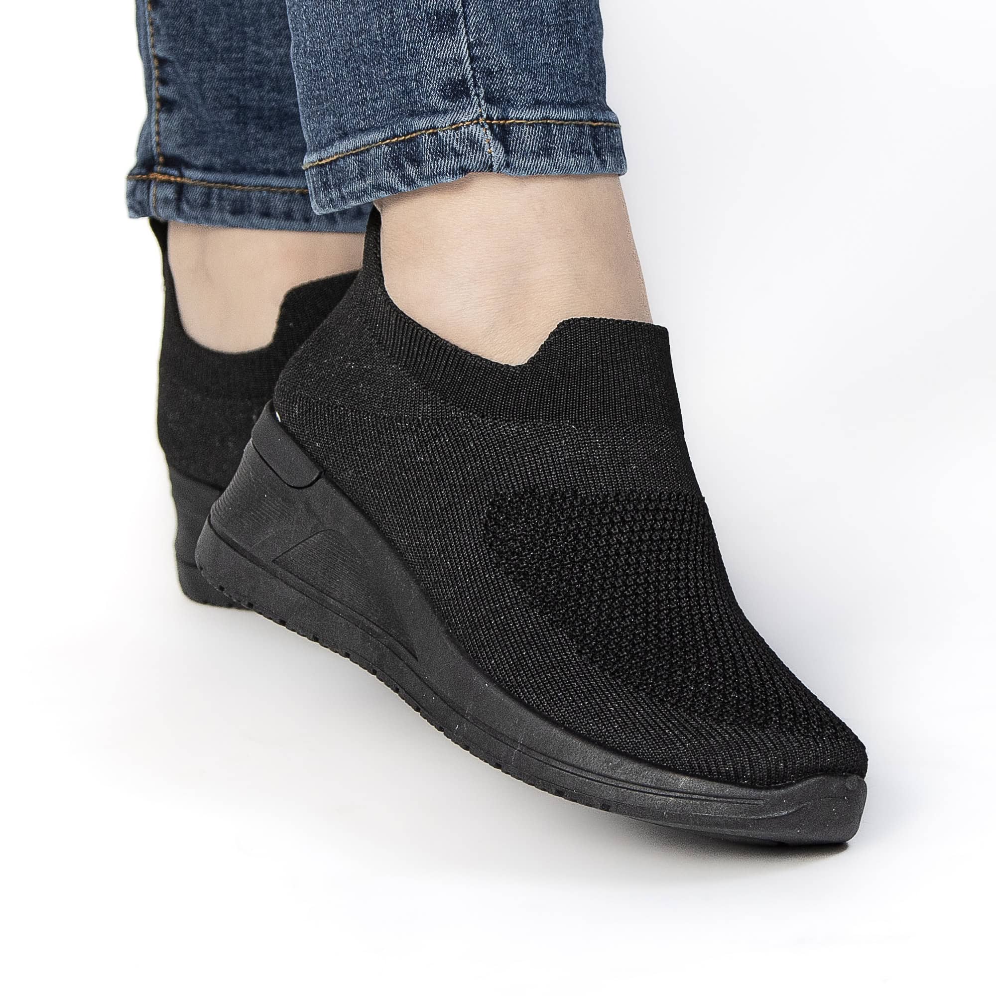 ARIA – Baskets Confort Respirantes en Noir.