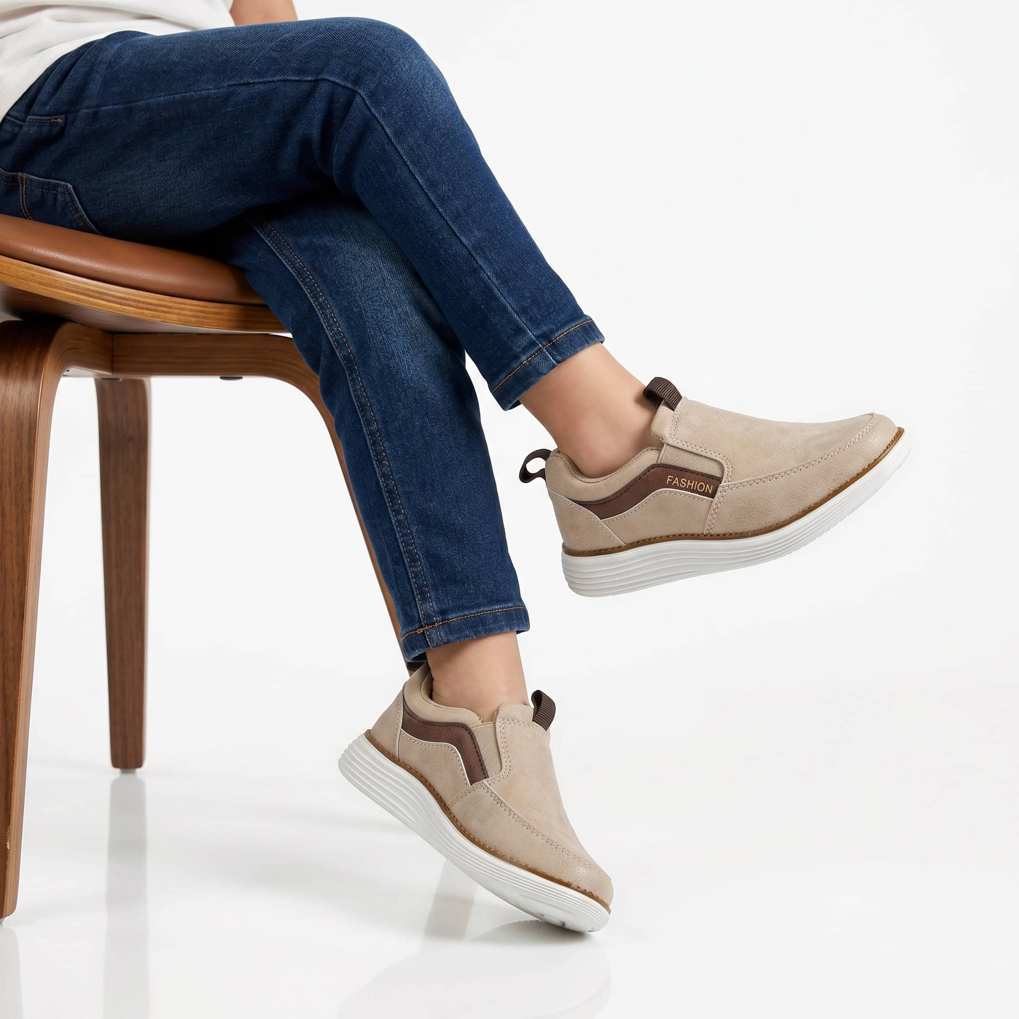 Rifty – Baskets Enfants en Kaki.