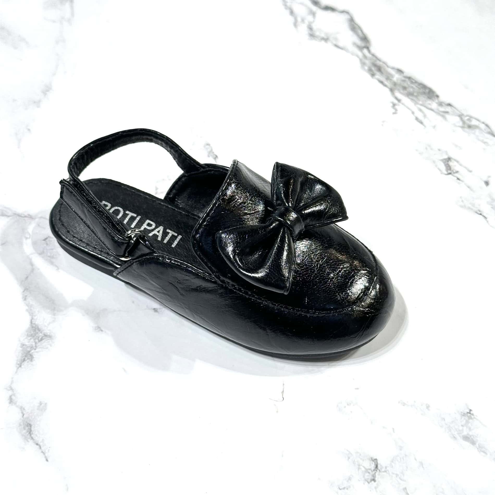 Hana – Ballerines fille à bride en Noir.