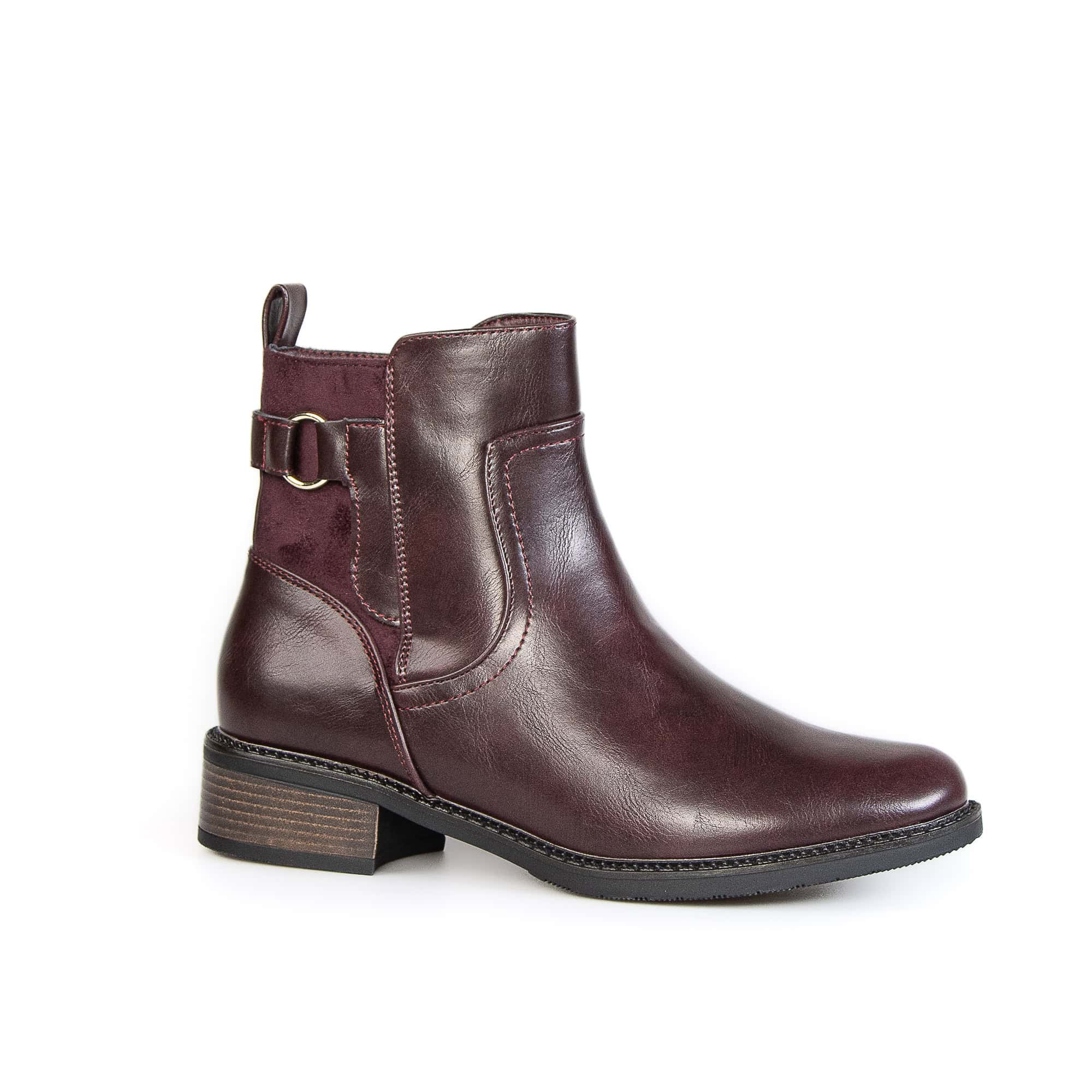 GLORY – Bottines femmes en Bordeau.