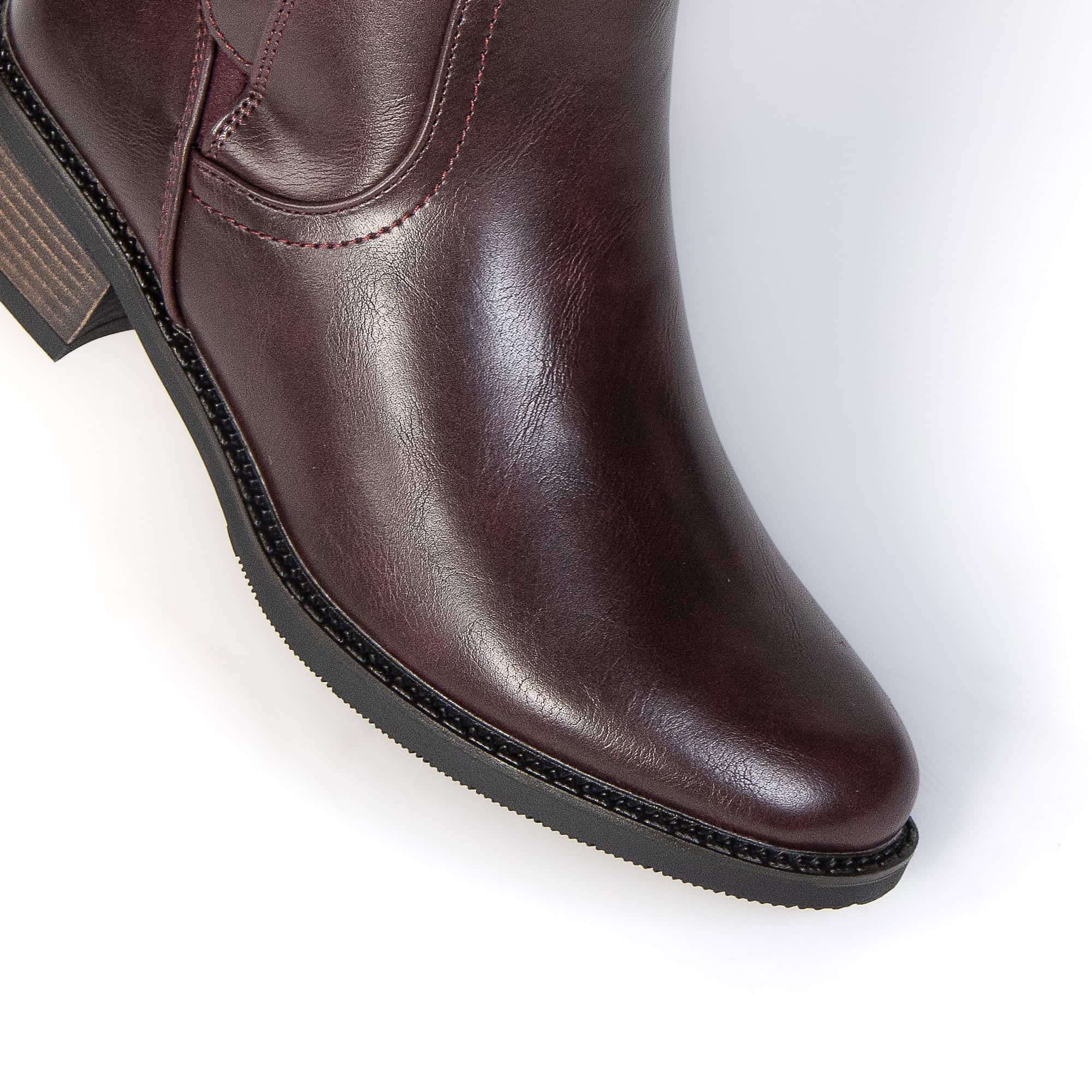 GLORY – Bottines femmes en Bordeau.