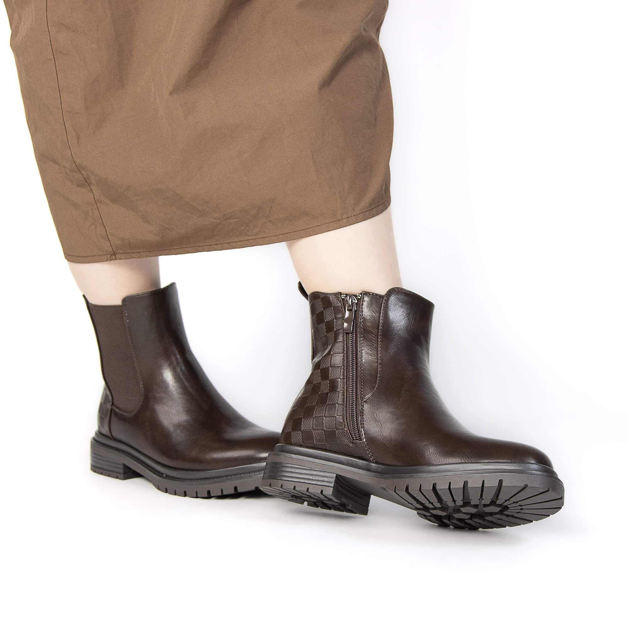 YANTI – Bottines femmes en Coffee.
