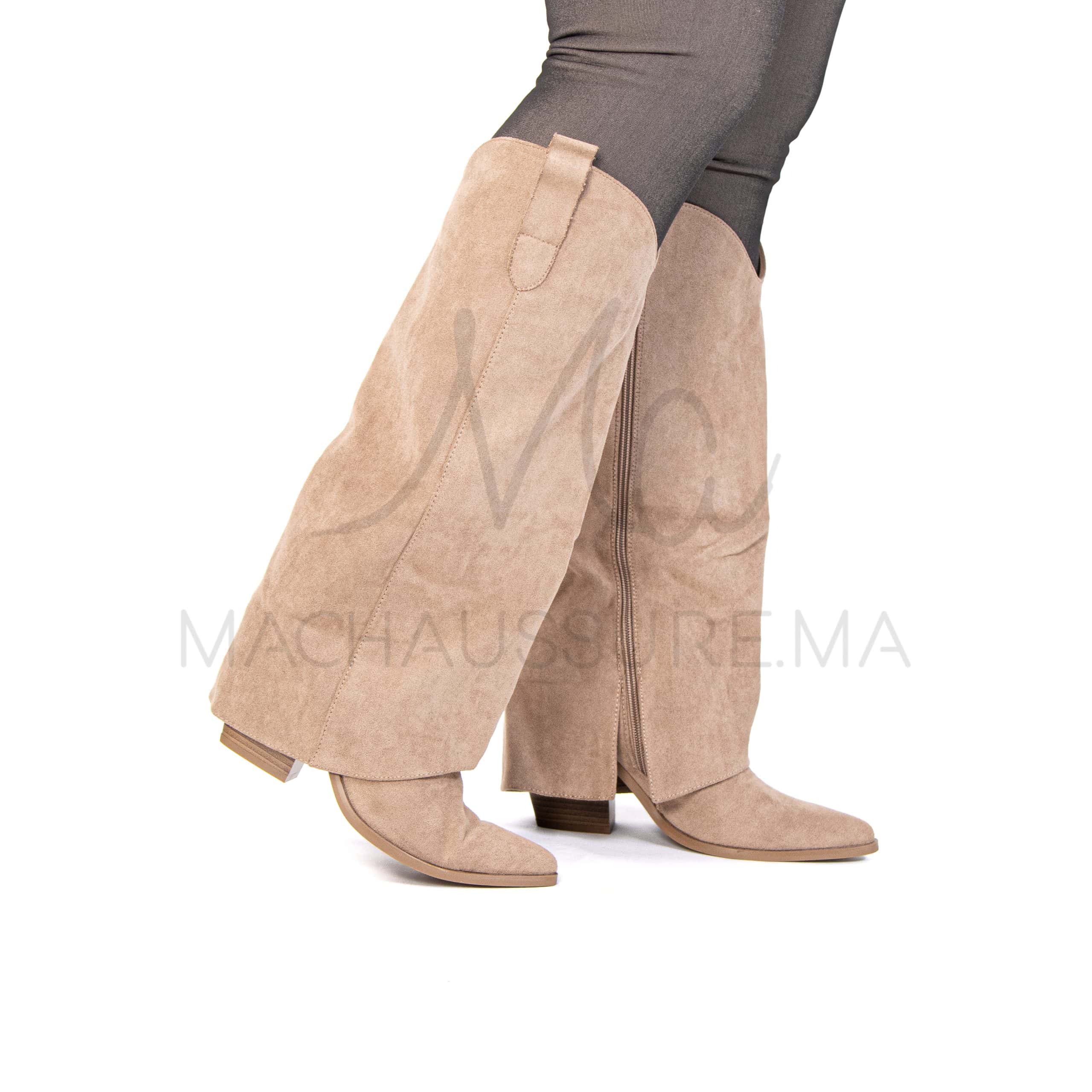 MAHA – Bottes femmes en Kaki.