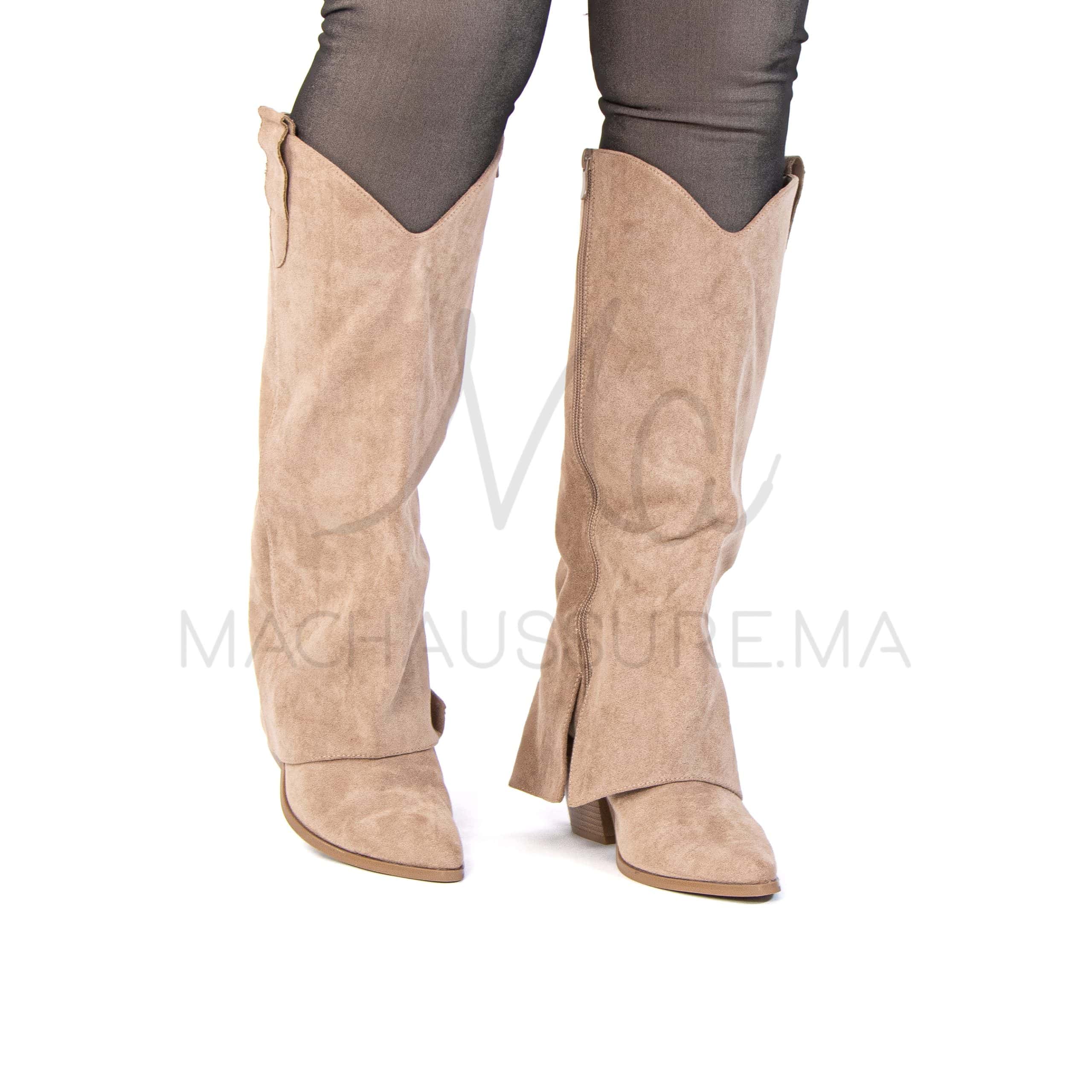 MAHA – Bottes femmes en Kaki.