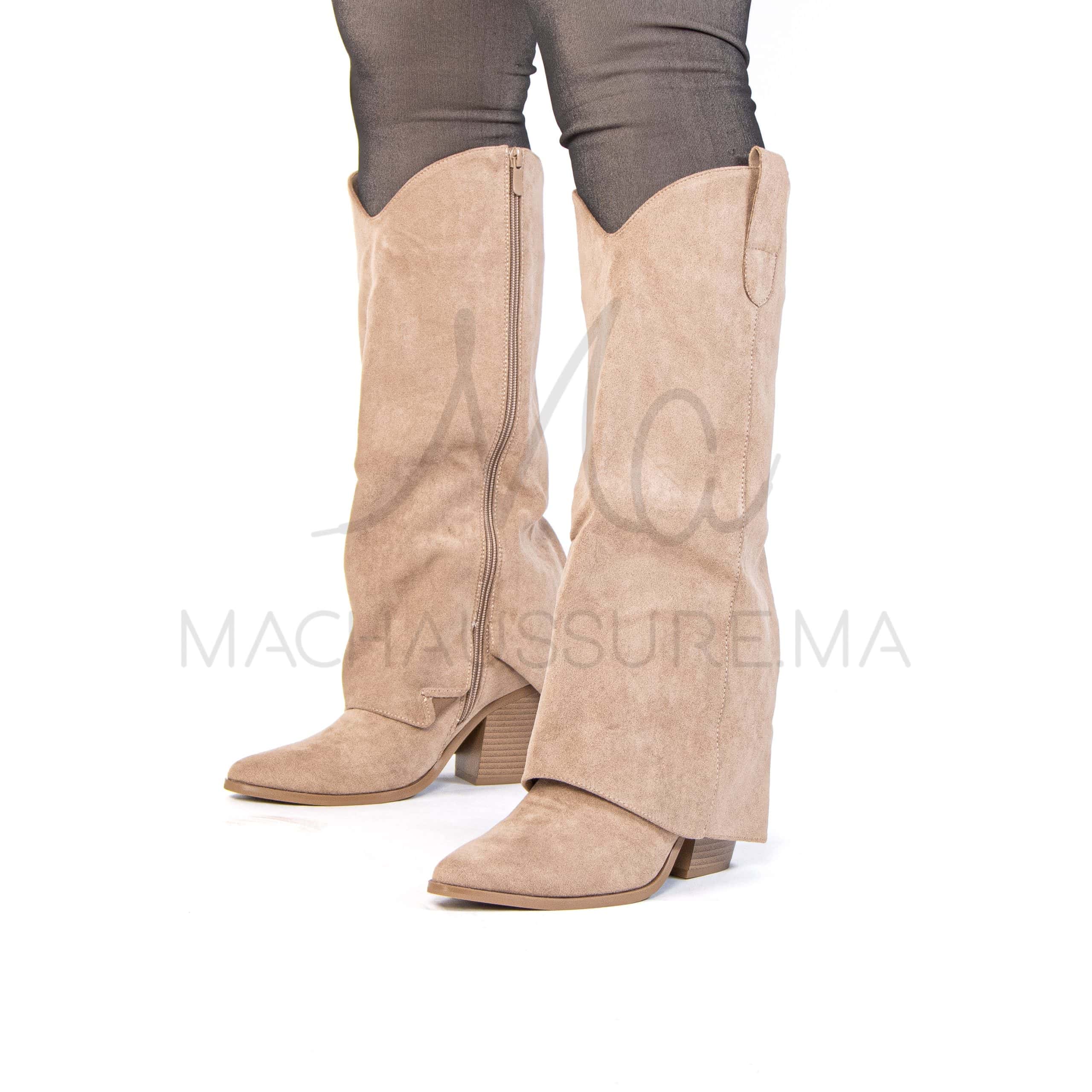 MAHA – Bottes femmes en Kaki.