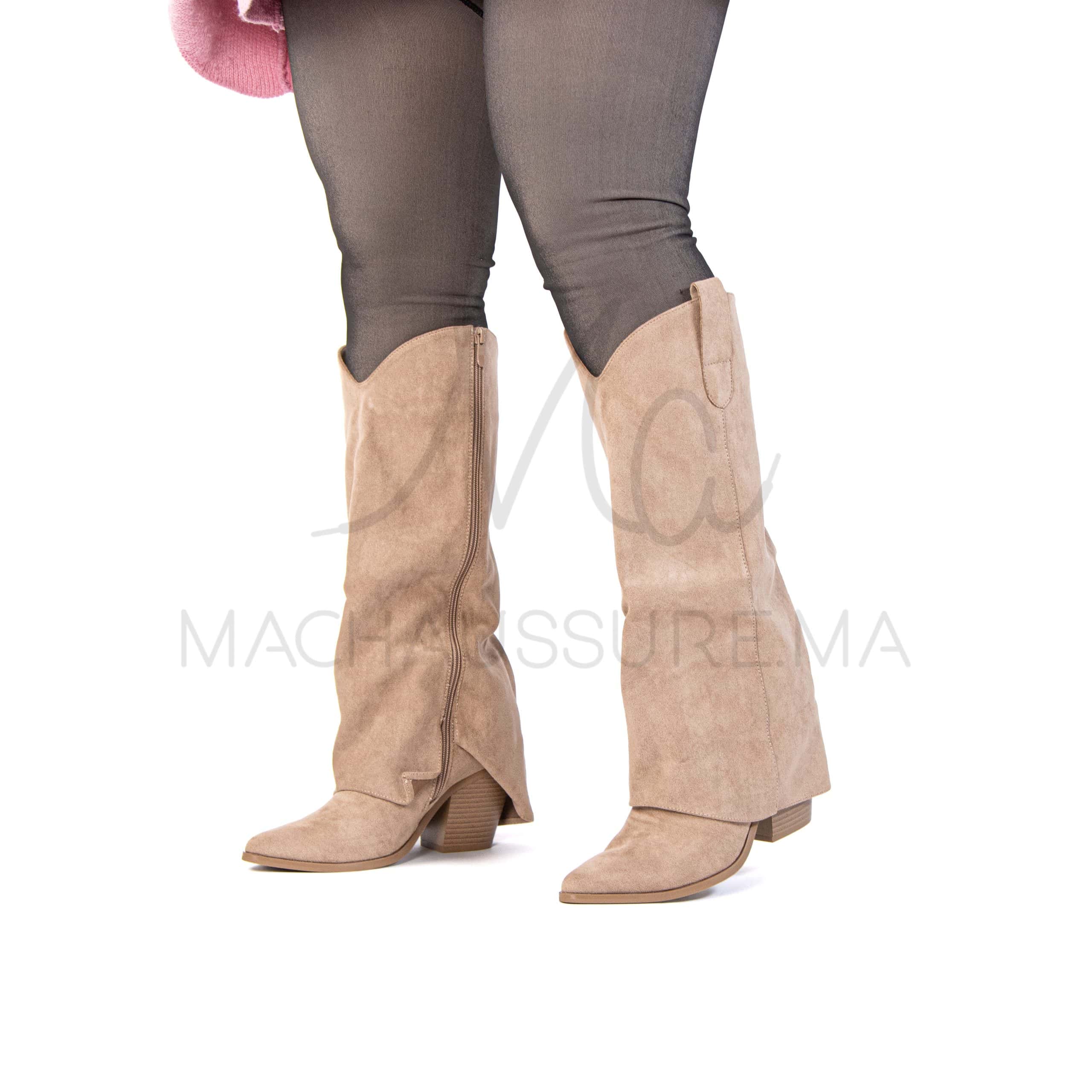 MAHA – Bottes femmes en Kaki.
