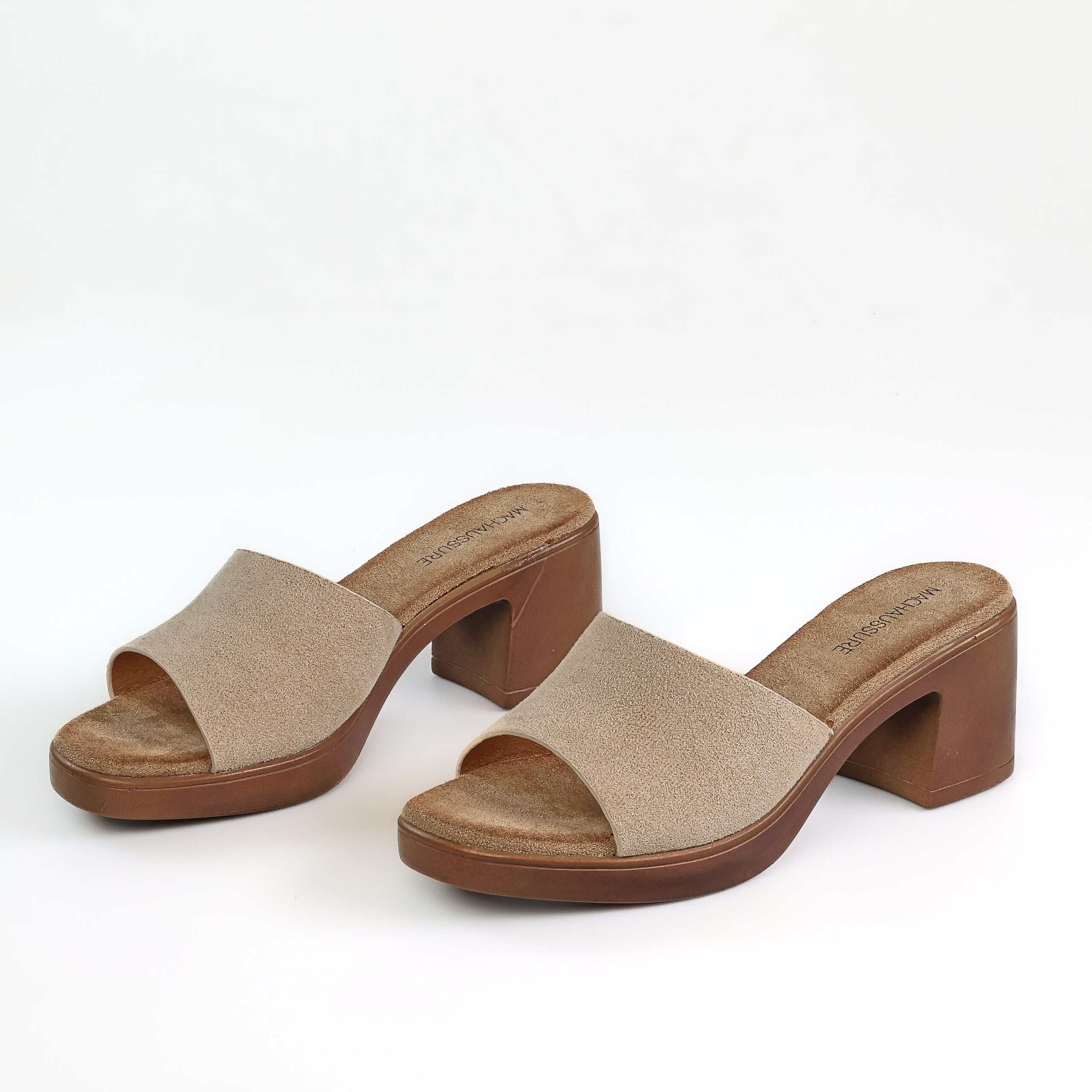 WOD – Sandales demi talon en Beige.