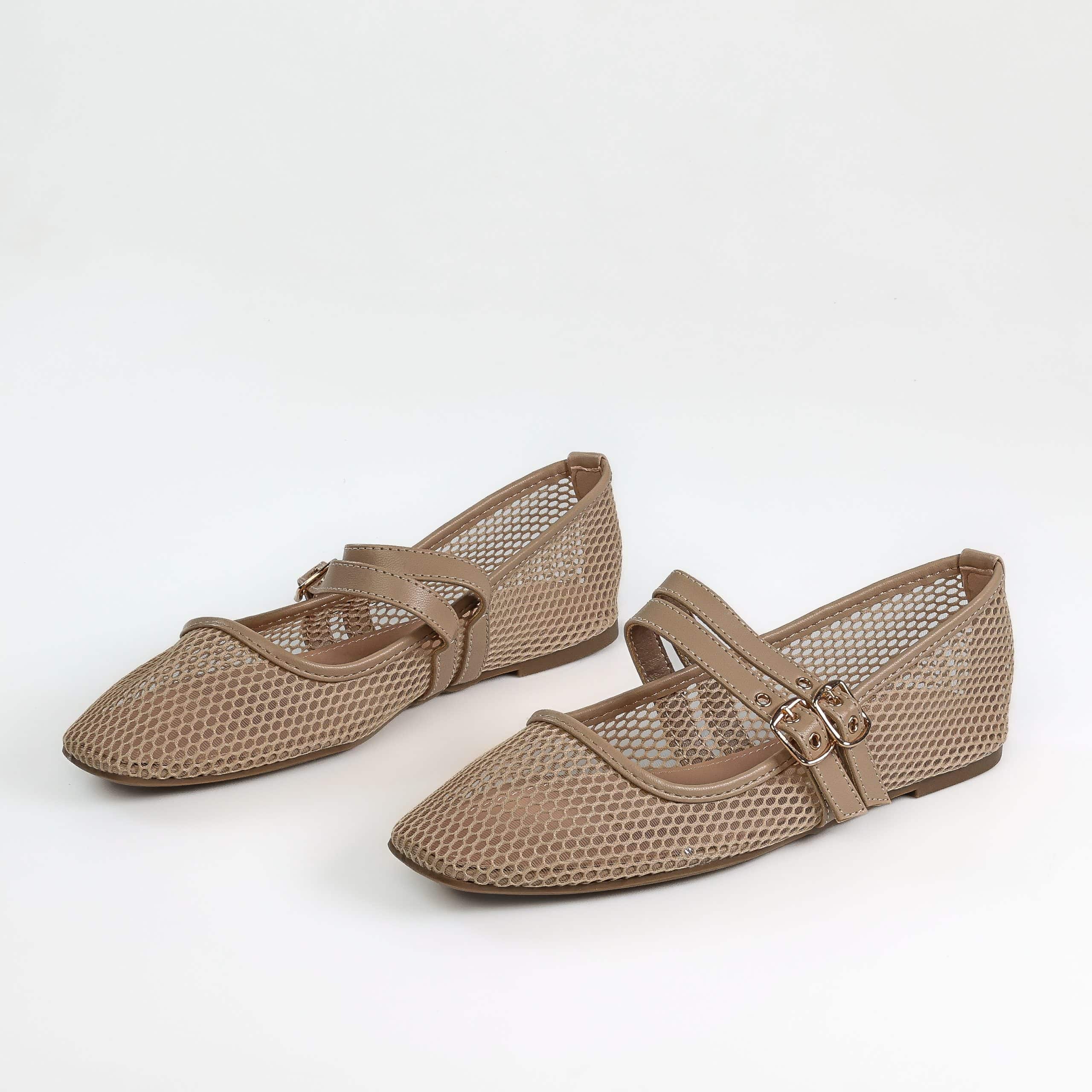 Tracé – Ballerines Femmes en Beige.