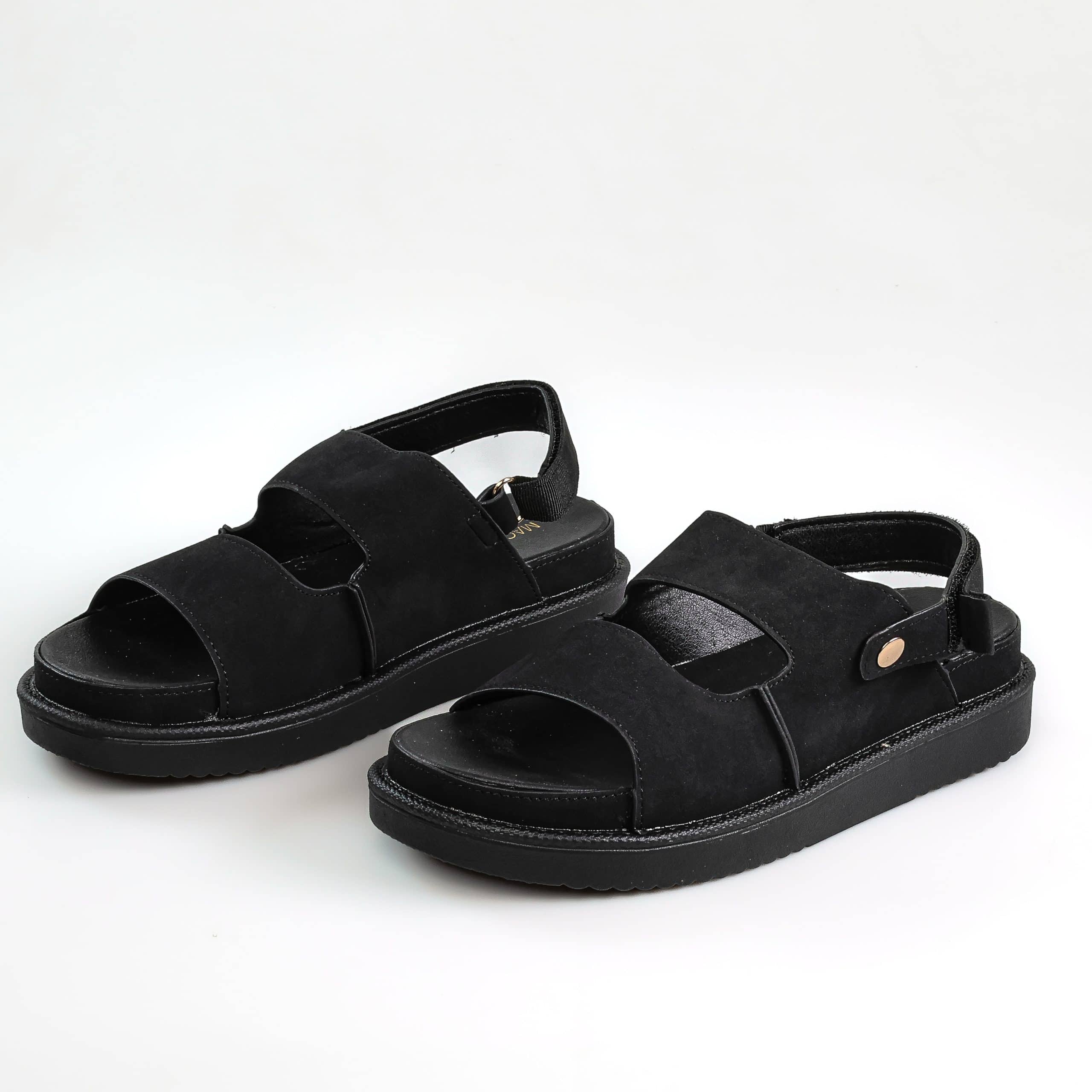 Cadence – Sandales confortables en Noir.