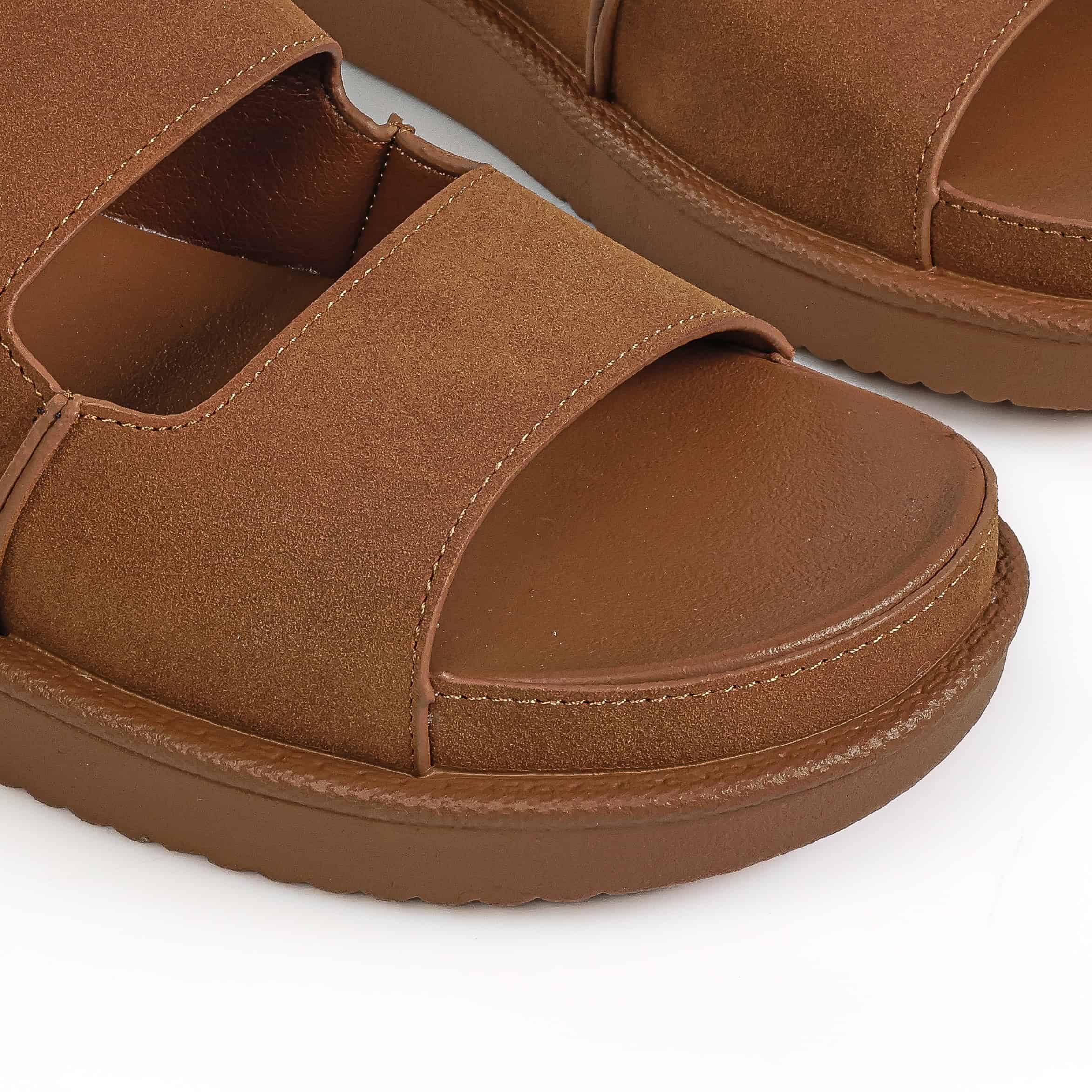 Cadence – Sandales confortables en Camel.
