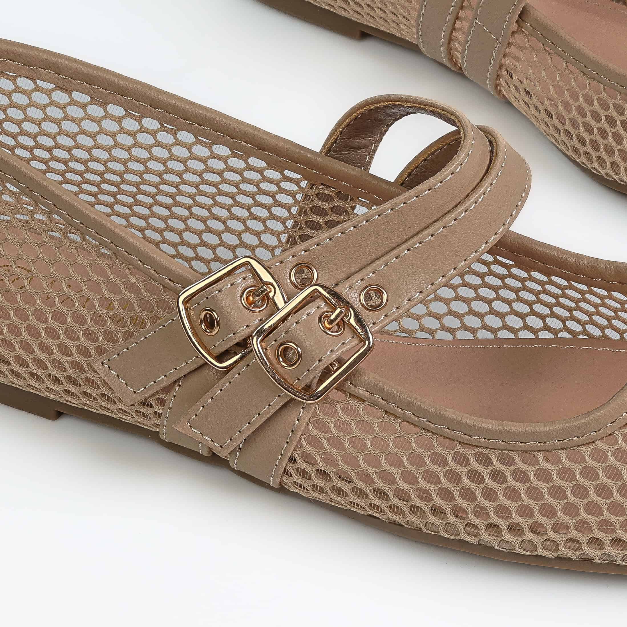 Tracé – Ballerines Femmes en Beige.
