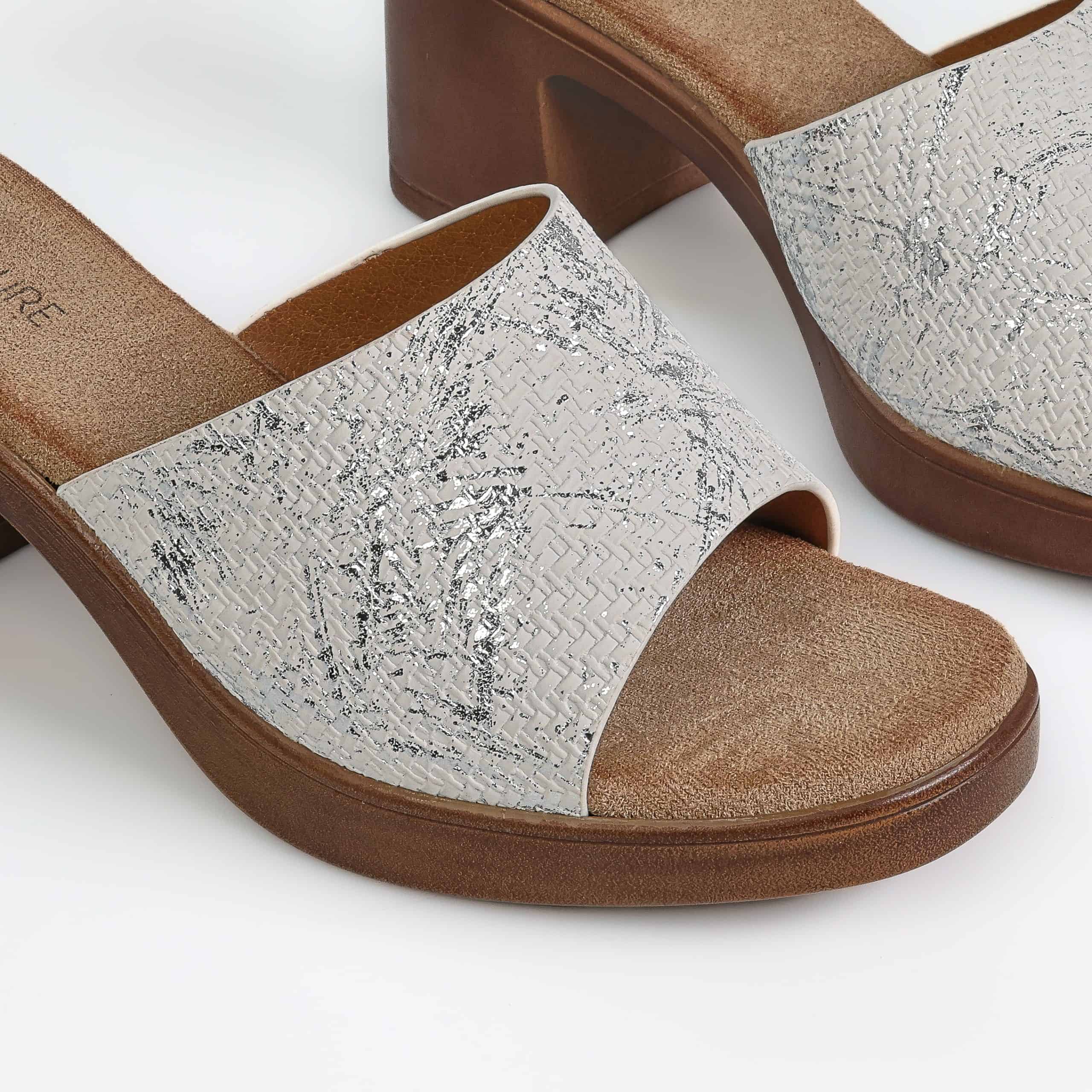 WOD – Sandales demi talon en Blanc.